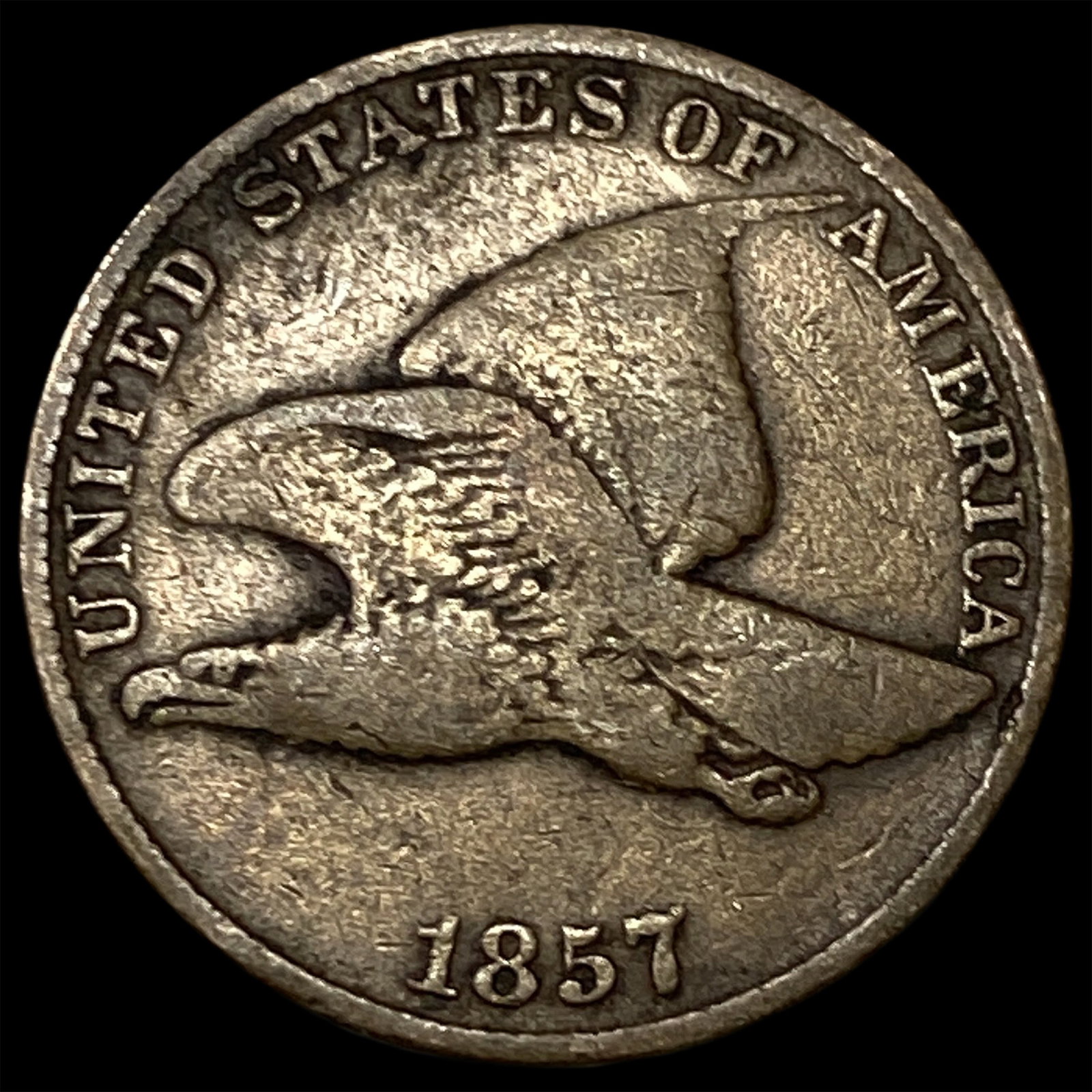 1857 Flying Eagle Cent LIGHTLY CIRCULATED