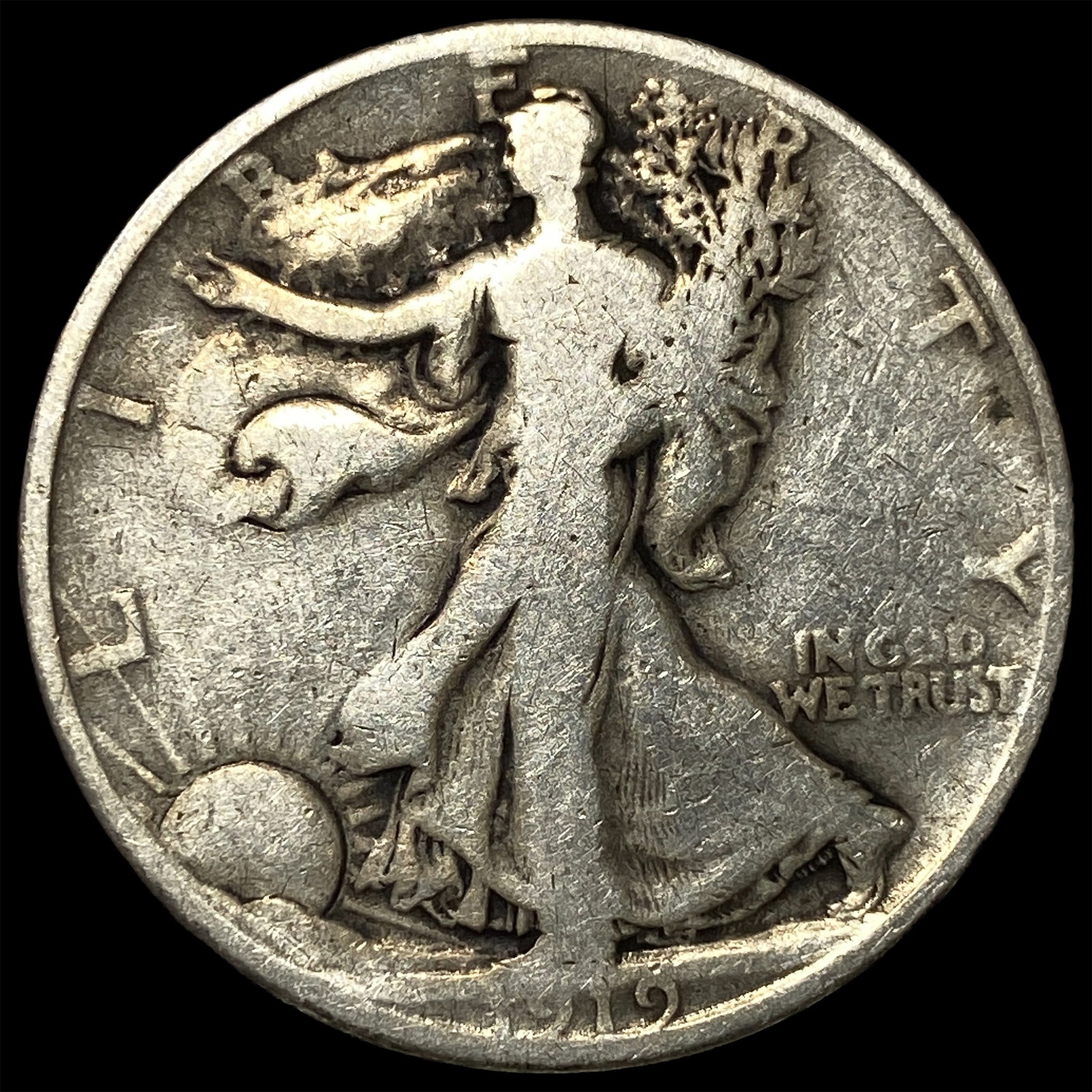 1919-S Walking Liberty Half Dollar NICELY CIRCULATED