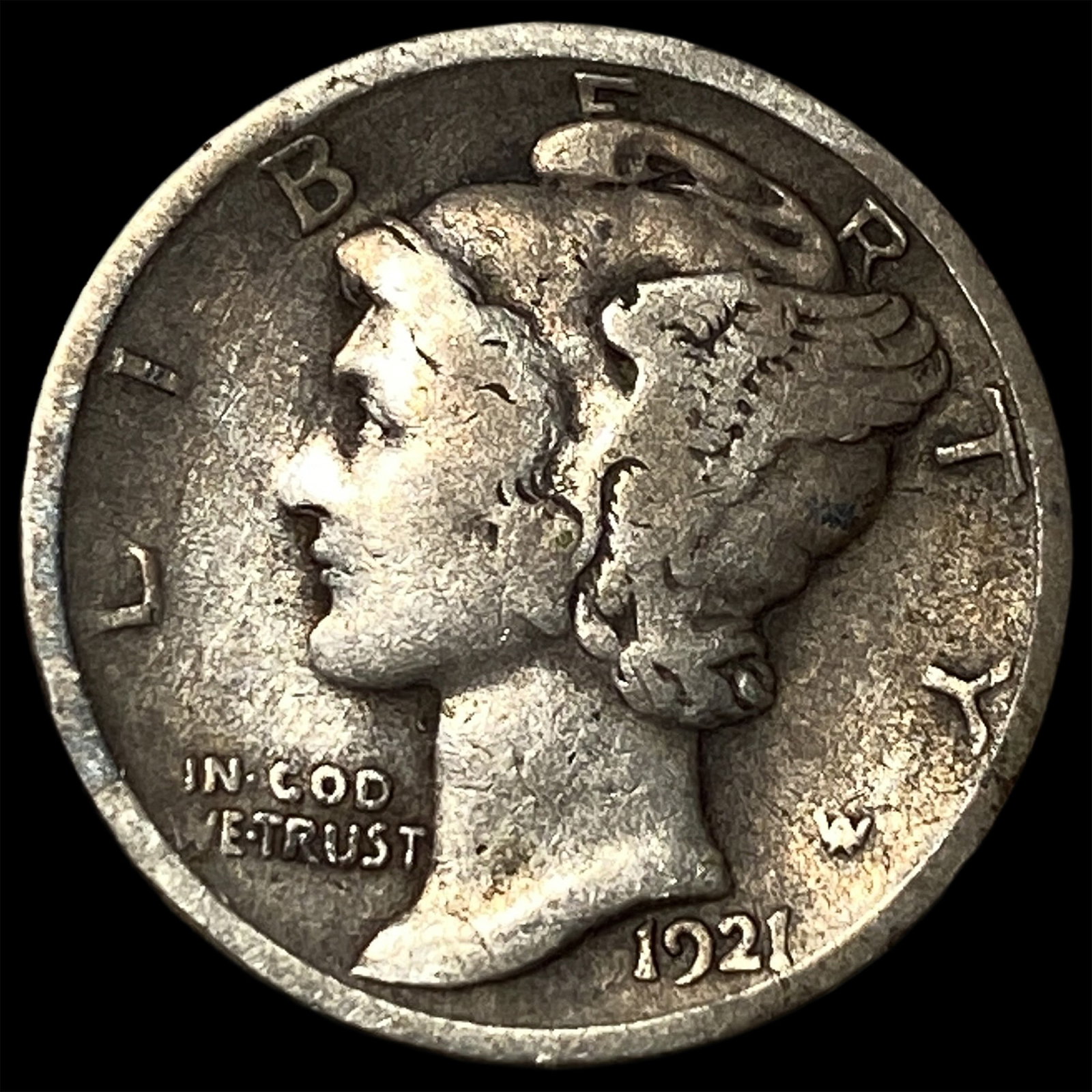 1921 Mercury Dime LIGHTLY CIRCULATED (1 of 2)