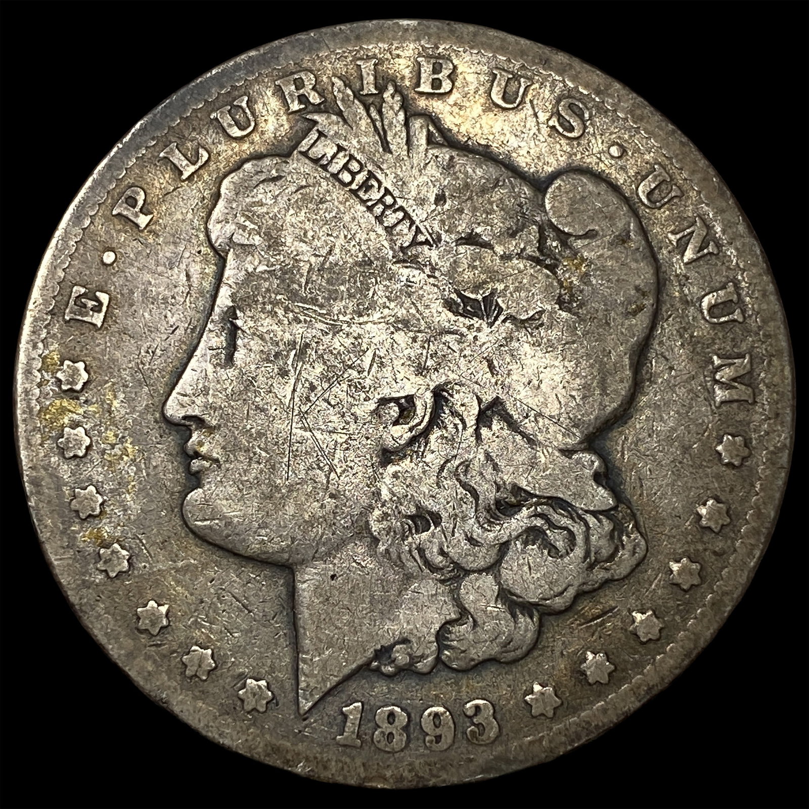 1893-CC Silver Morgan Dollar NICELY CIRCULATED: 1893-CC Silver Morgan Dollar NICELY CIRCULATED