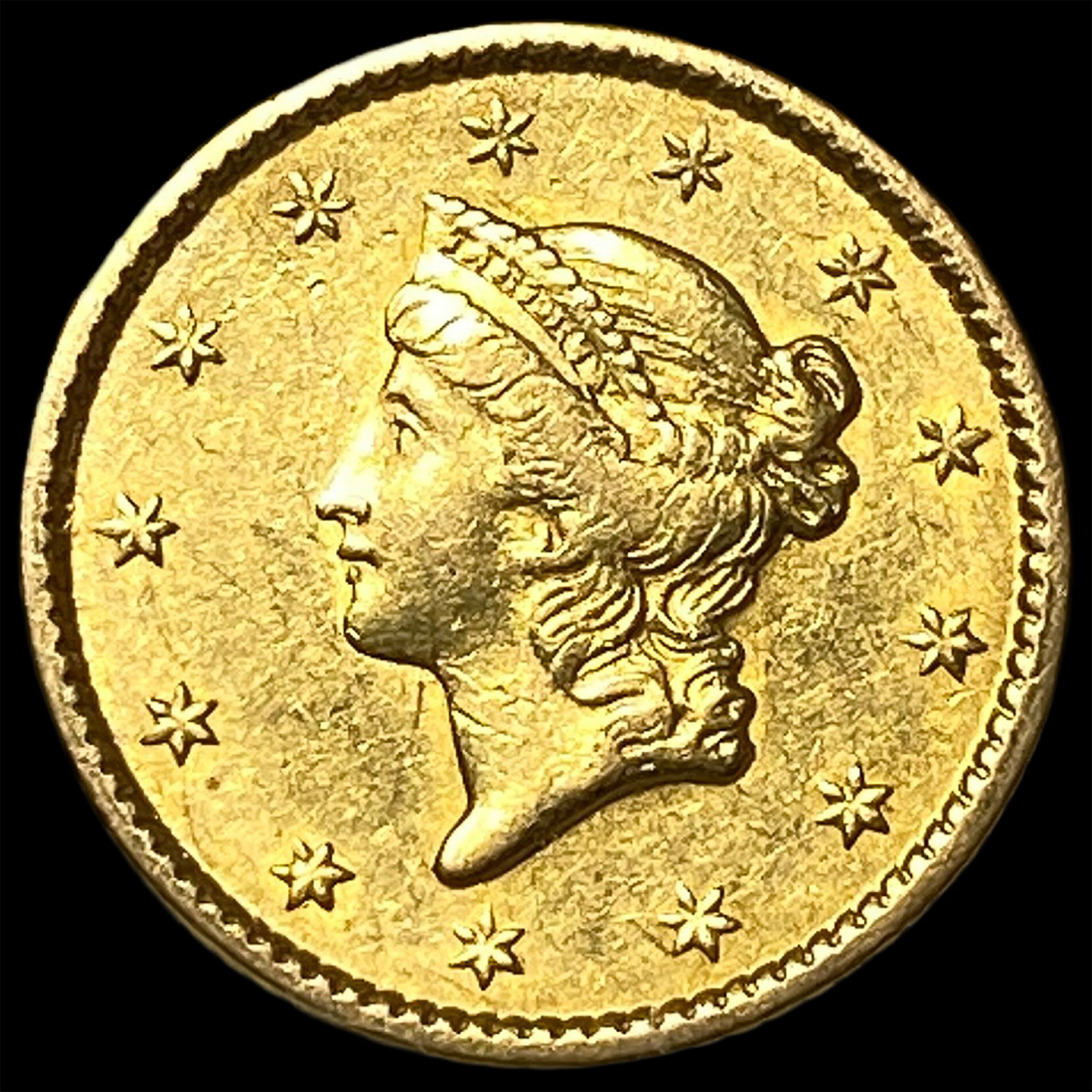1850-C Gold $1 Liberty Head CHOICE AU: 1850-C Gold $1 Liberty Head CHOICE AU