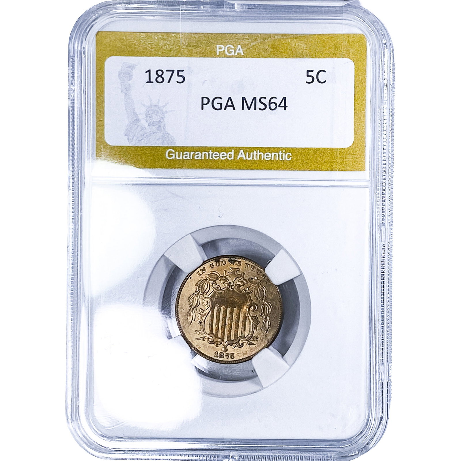 1875 Shield Nickel PGA MS64 (1 of 2)