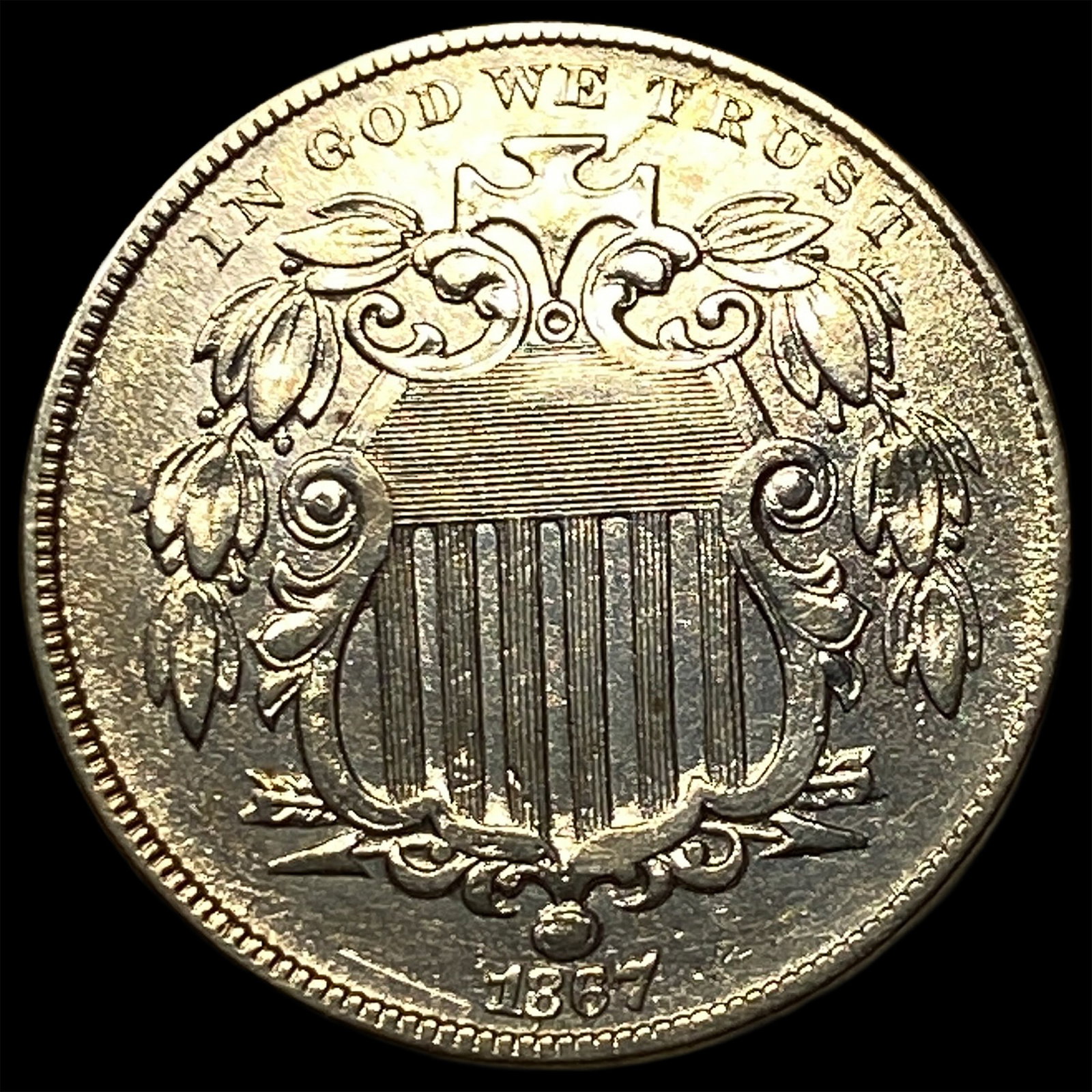 1867 Shield Nickel HIGH GRADE (1 of 2)
