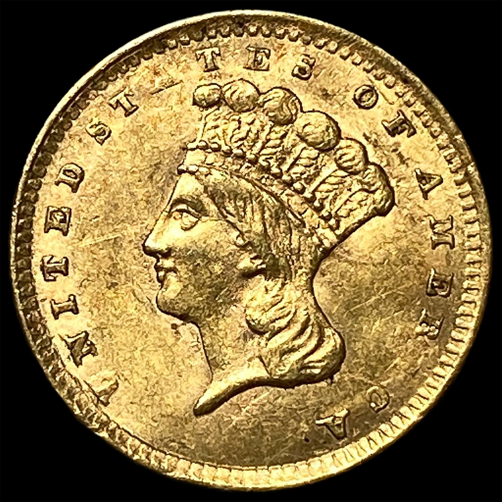1856 Gold $1 Indian Princess Head UNCIRCULATED: 1856 Gold $1 Indian Princess Head UNCIRCULATED