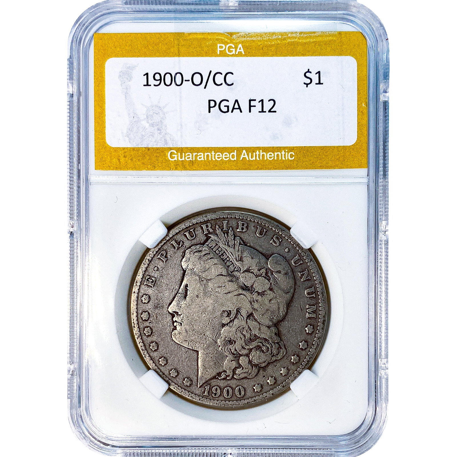 1900-O/CC Morgan Silver Dollar PGA F12: 1900-O/CC Morgan Silver Dollar PGA F12
