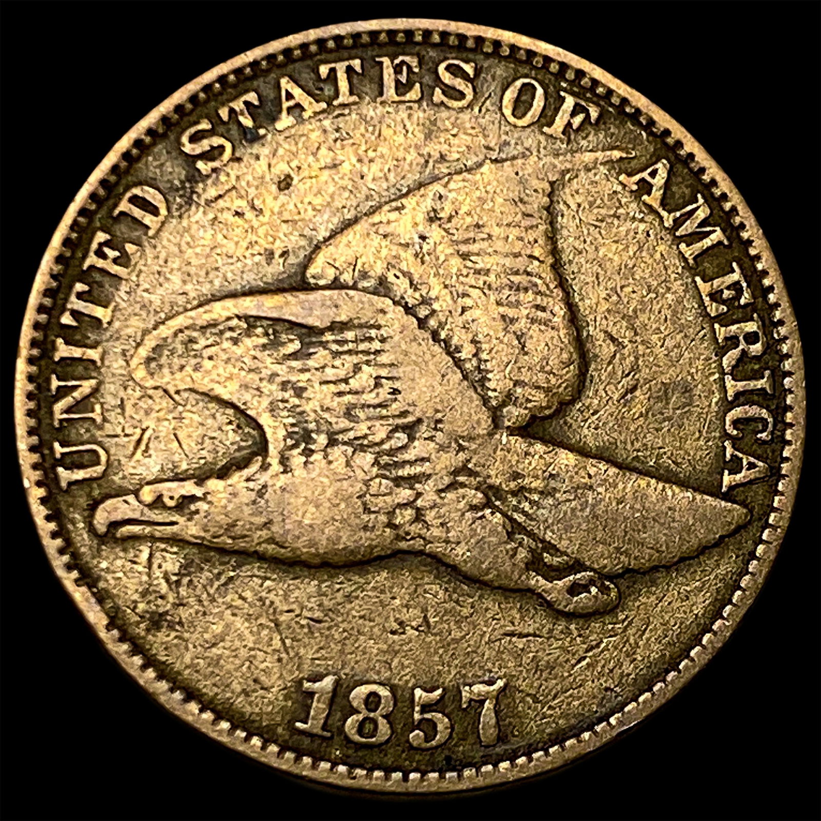 1857 Flying Eagle Cent LIGHTLY CIRCULATED