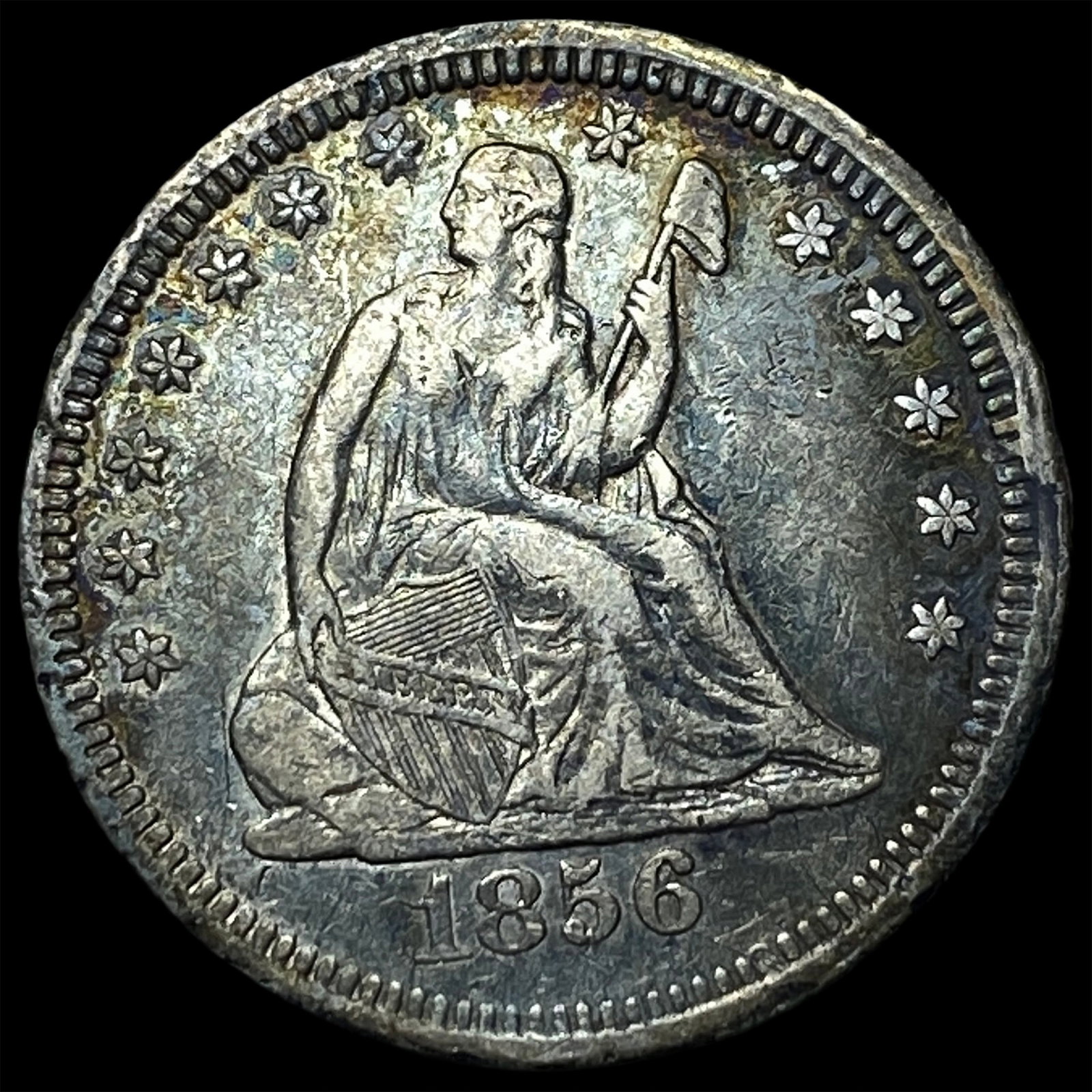 1856 Seated Liberty Quarter NEARLY UNCIRCULATED (1 of 2)