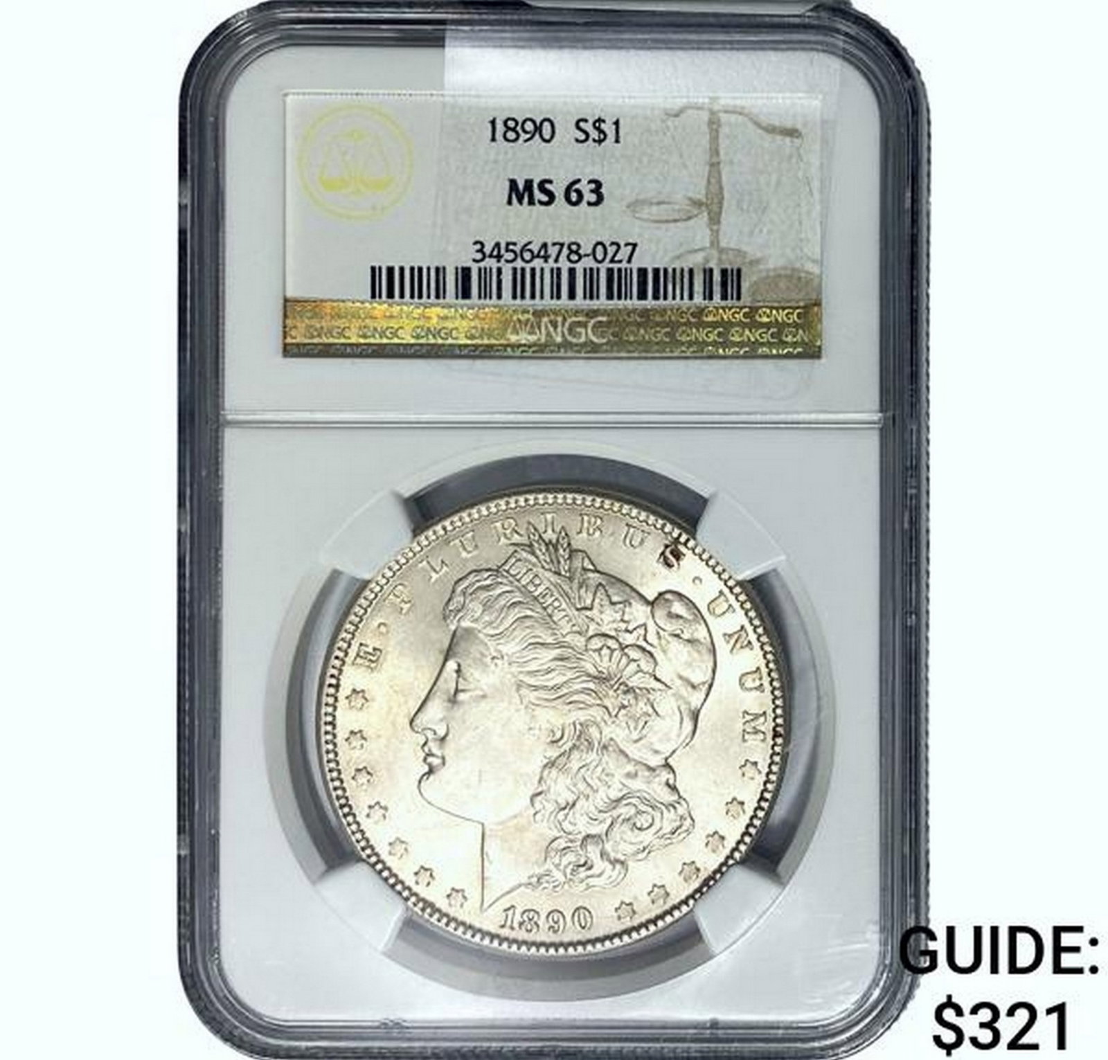 1890 Morgan Silver Dollar NGC MS63 (1 of 2)
