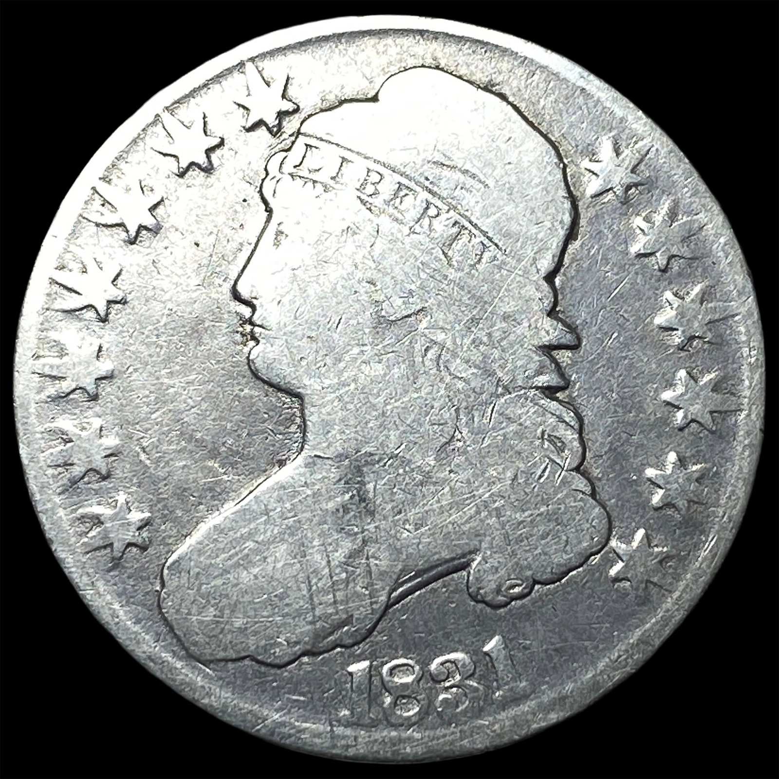 1831 Capped Bust Half Dollar NICELY CIRCULATED: 1831 Capped Bust Half Dollar NICELY CIRCULATED