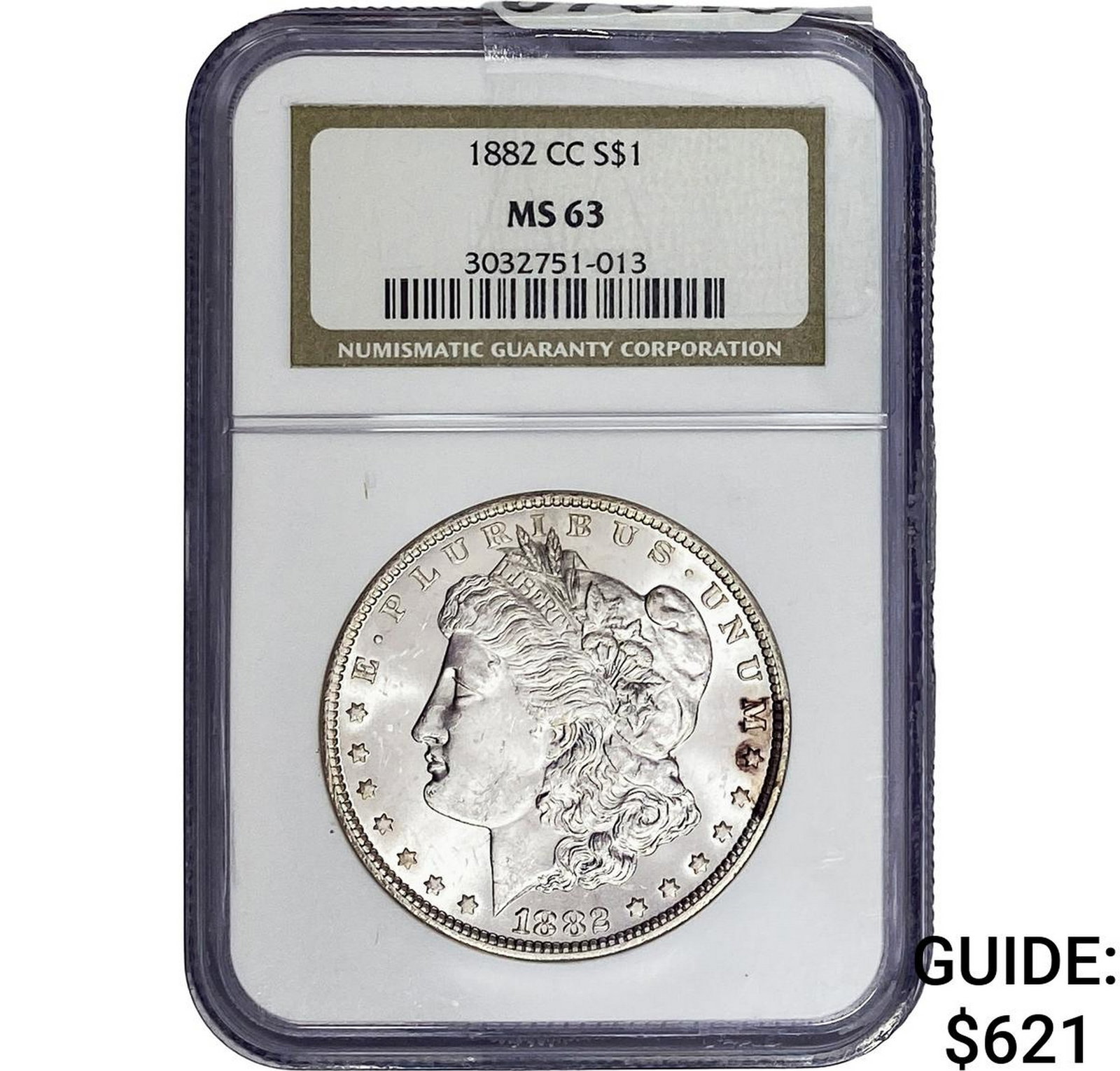 1882-CC Morgan Silver Dollar NGC MS63 (1 of 2)