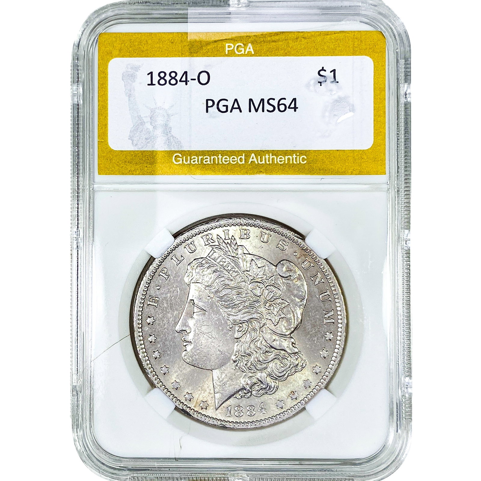 1884-O Morgan Silver Dollar PGA MS64