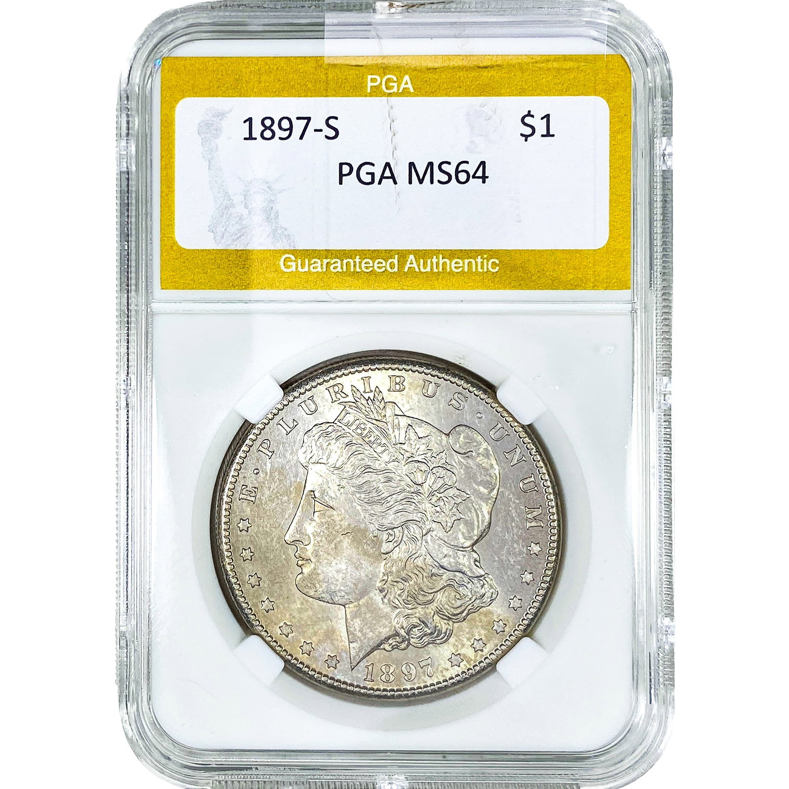 1897-S Morgan Silver Dollar PGA MS64 (1 of 2)