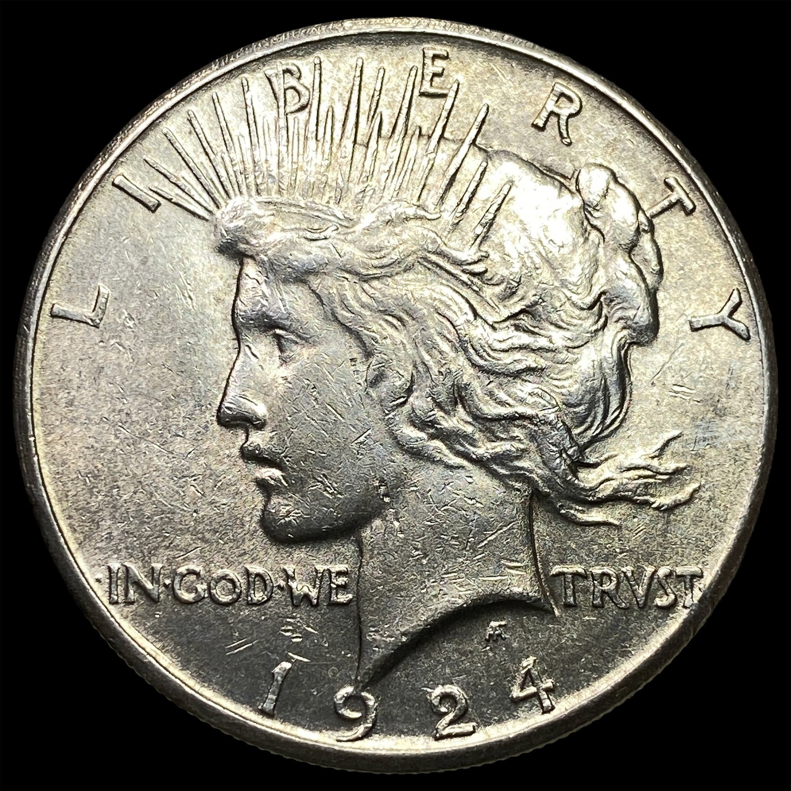 1924-S Silver Peace Dollar CLOSELY UNCIRCULATED: 1924-S Silver Peace Dollar CLOSELY UNCIRCULATED