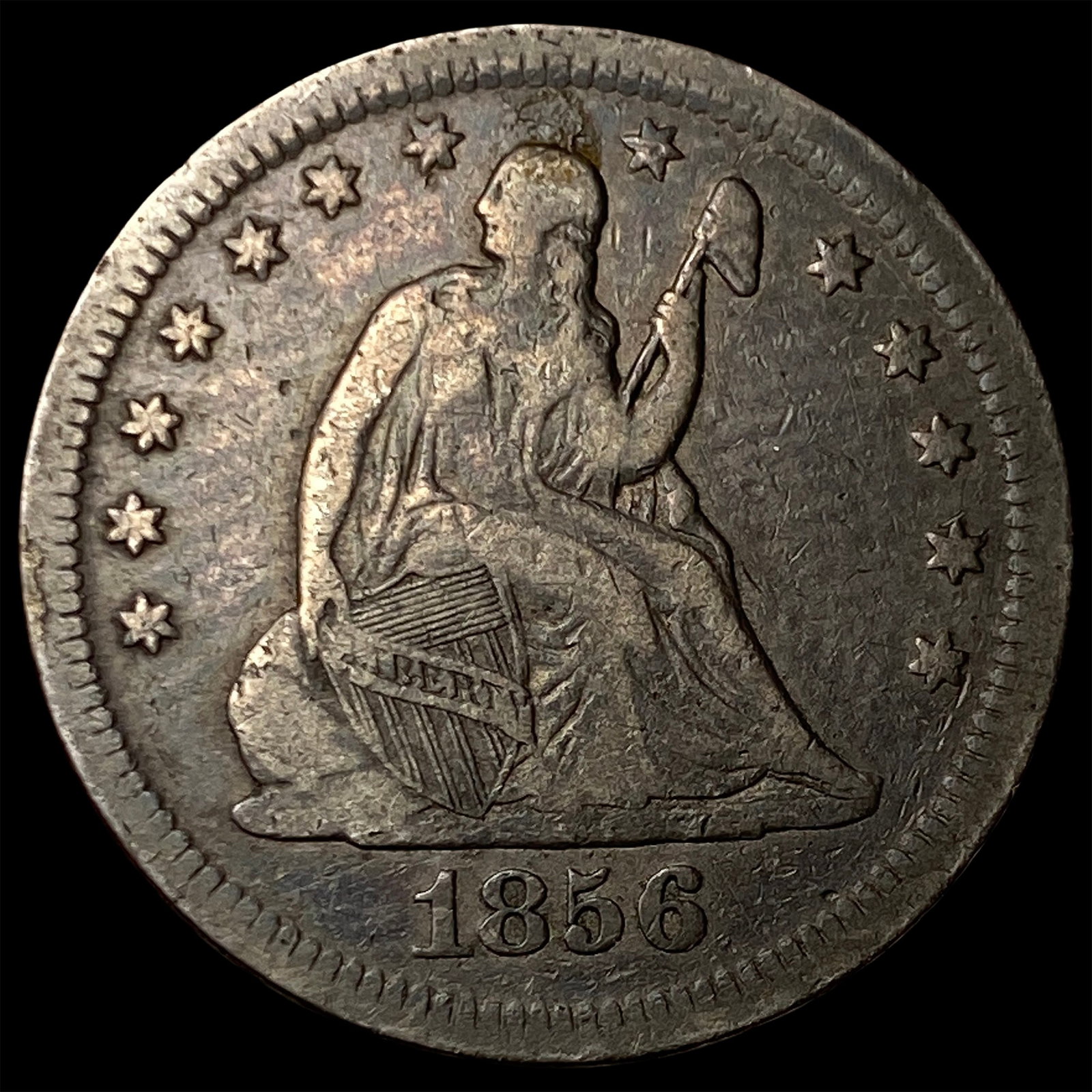 1856 Seated Liberty Quarter LIGHTLY CIRCULATED (1 of 2)