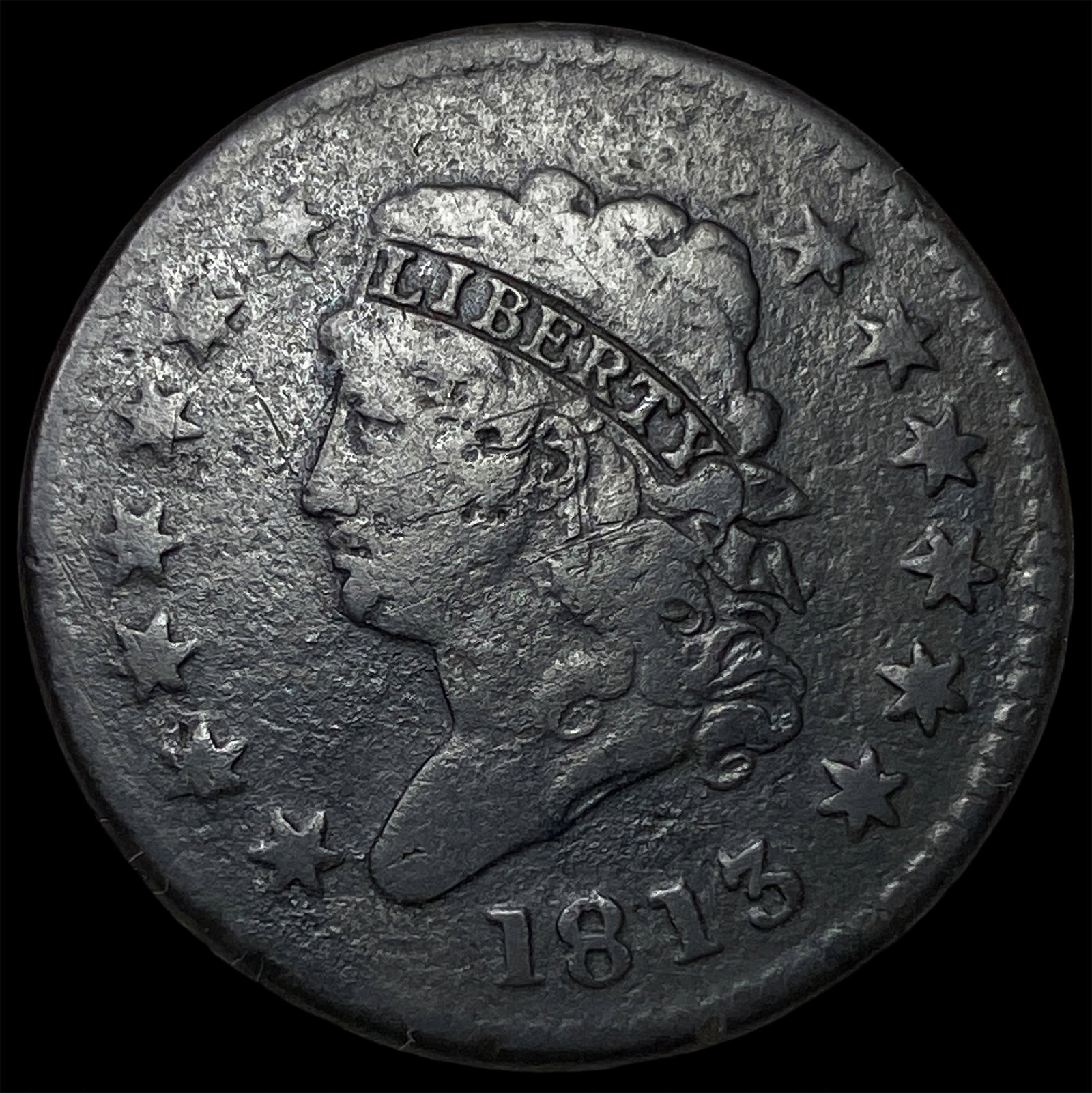 1813 Classic Head Large Cent LIGHTLY CIRCULATED: 1813 Classic Head Large Cent LIGHTLY CIRCULATED