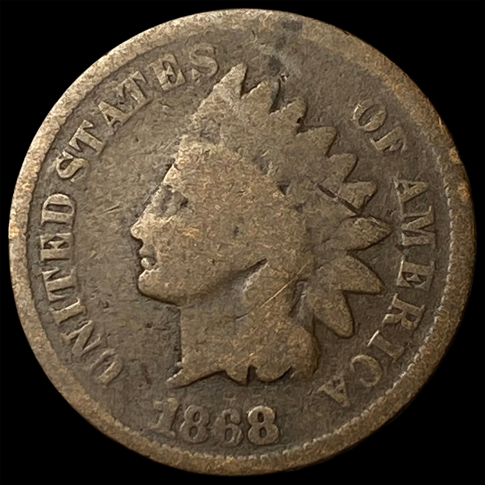 1868 Indian Head Cent NICELY CIRCULATED (1 of 2)