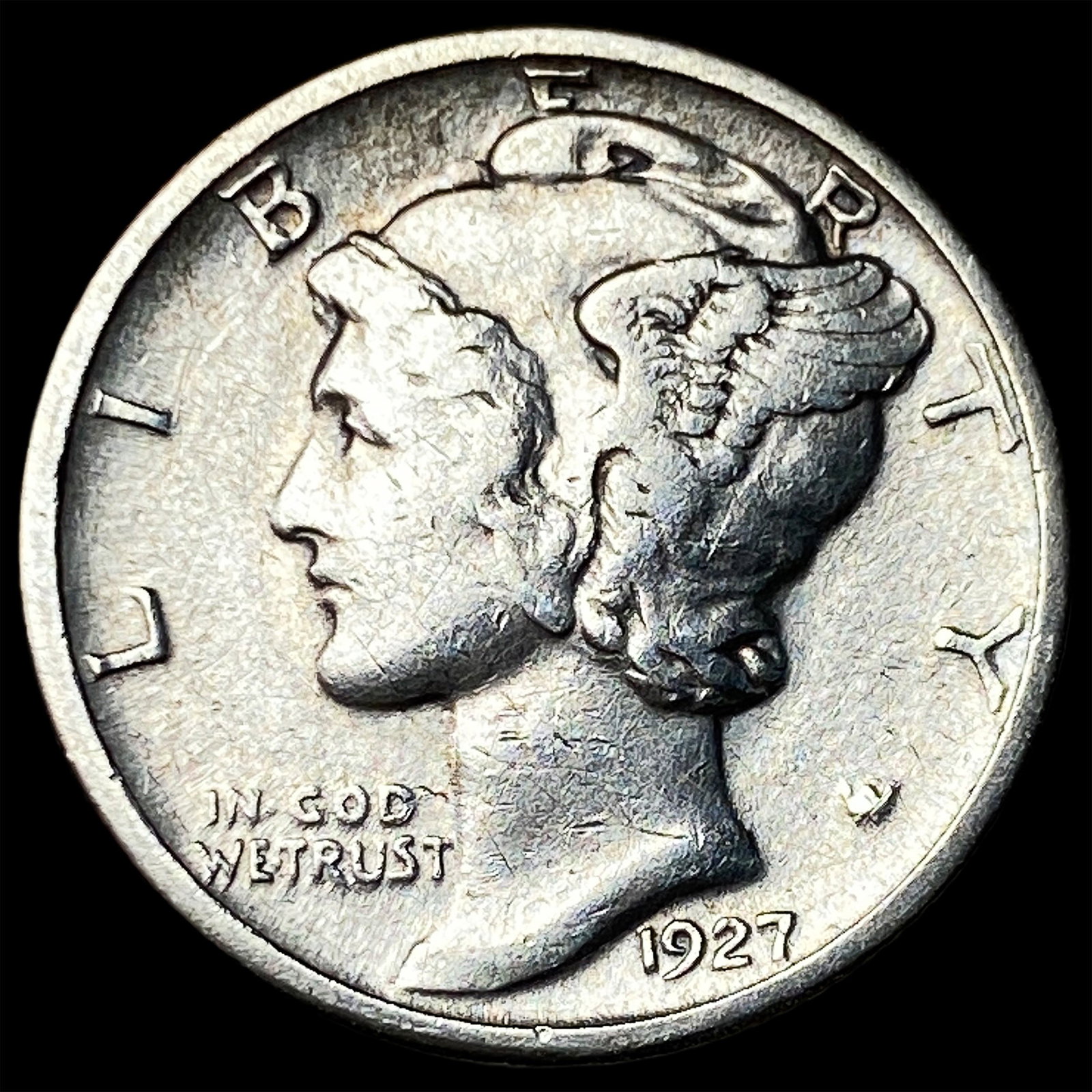 1927-D Silver Mercury Dime CLOSELY UNCIRCULATED (1 of 2)