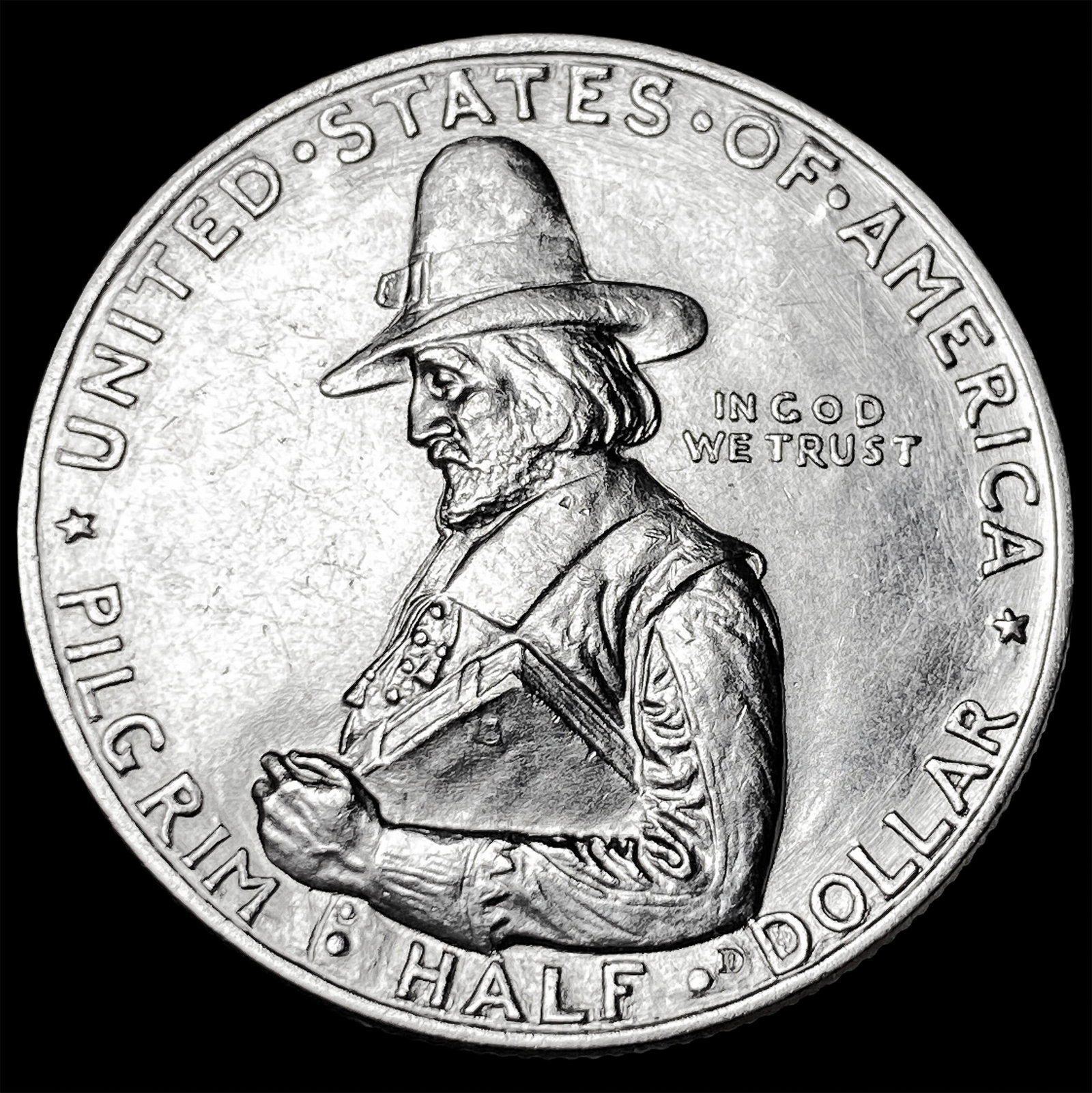 1920 Silver Pilgrim Half Dollar GEM BU (1 of 2)