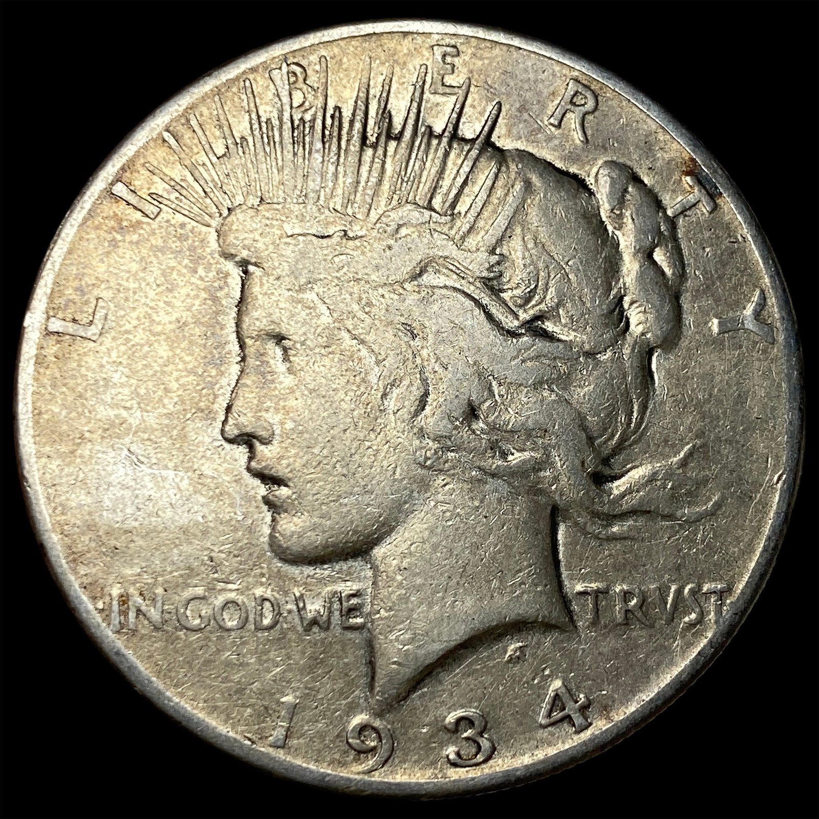 1934-S Silver Peace Dollar LIGHTLY CIRCULATED (1 of 2)