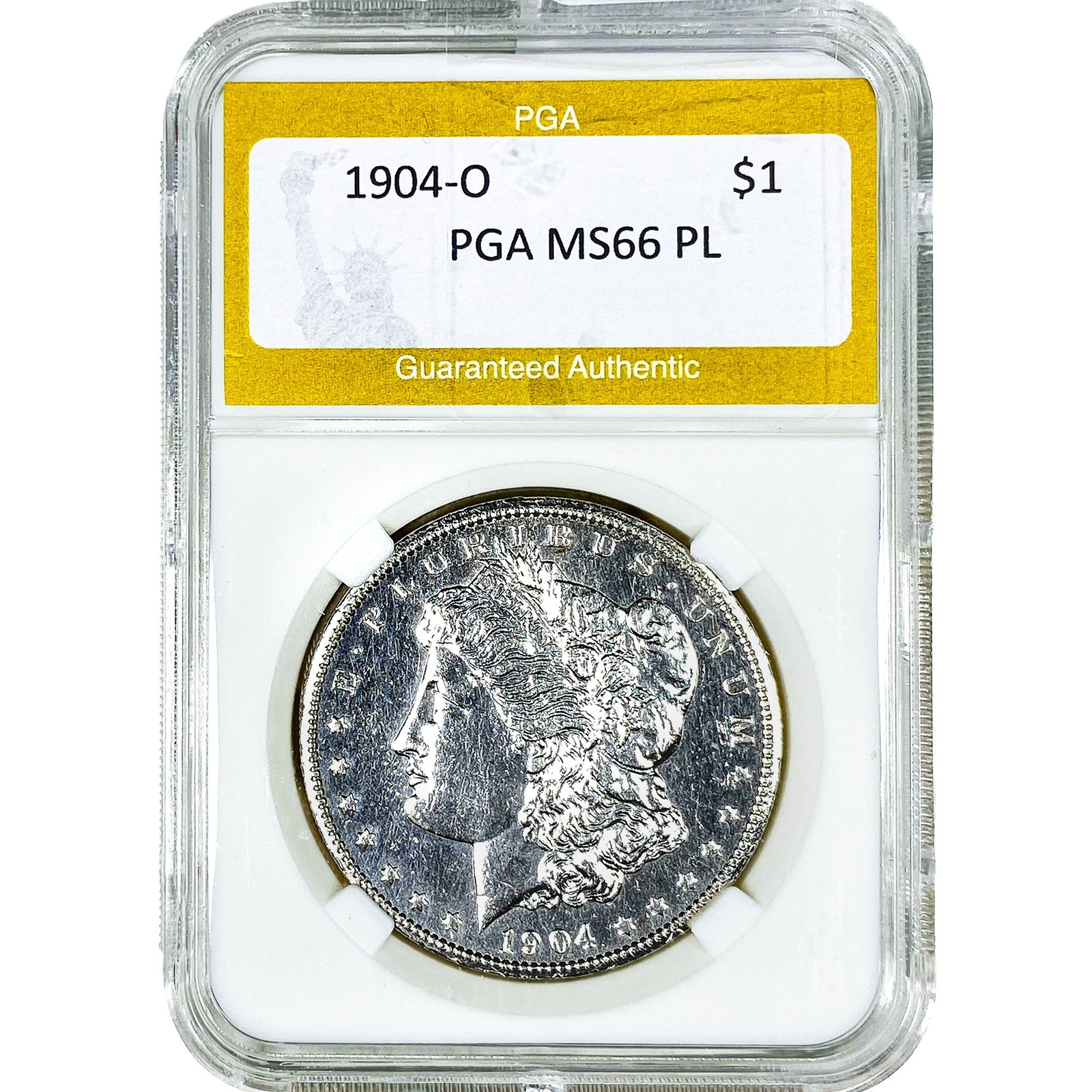 1904-O Morgan Silver Dollar PGA MS66 PL: 1904-O Morgan Silver Dollar PGA MS66 PL