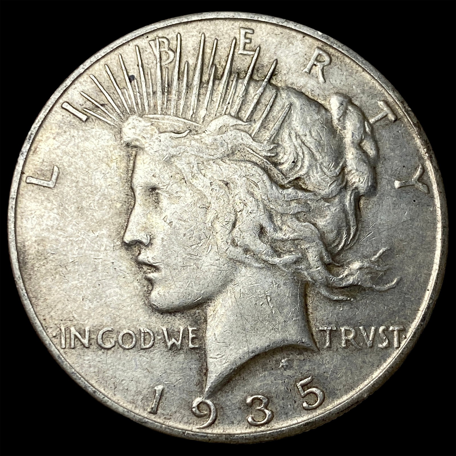 1935-S Silver Peace Dollar NEARLY UNCIRCULATED