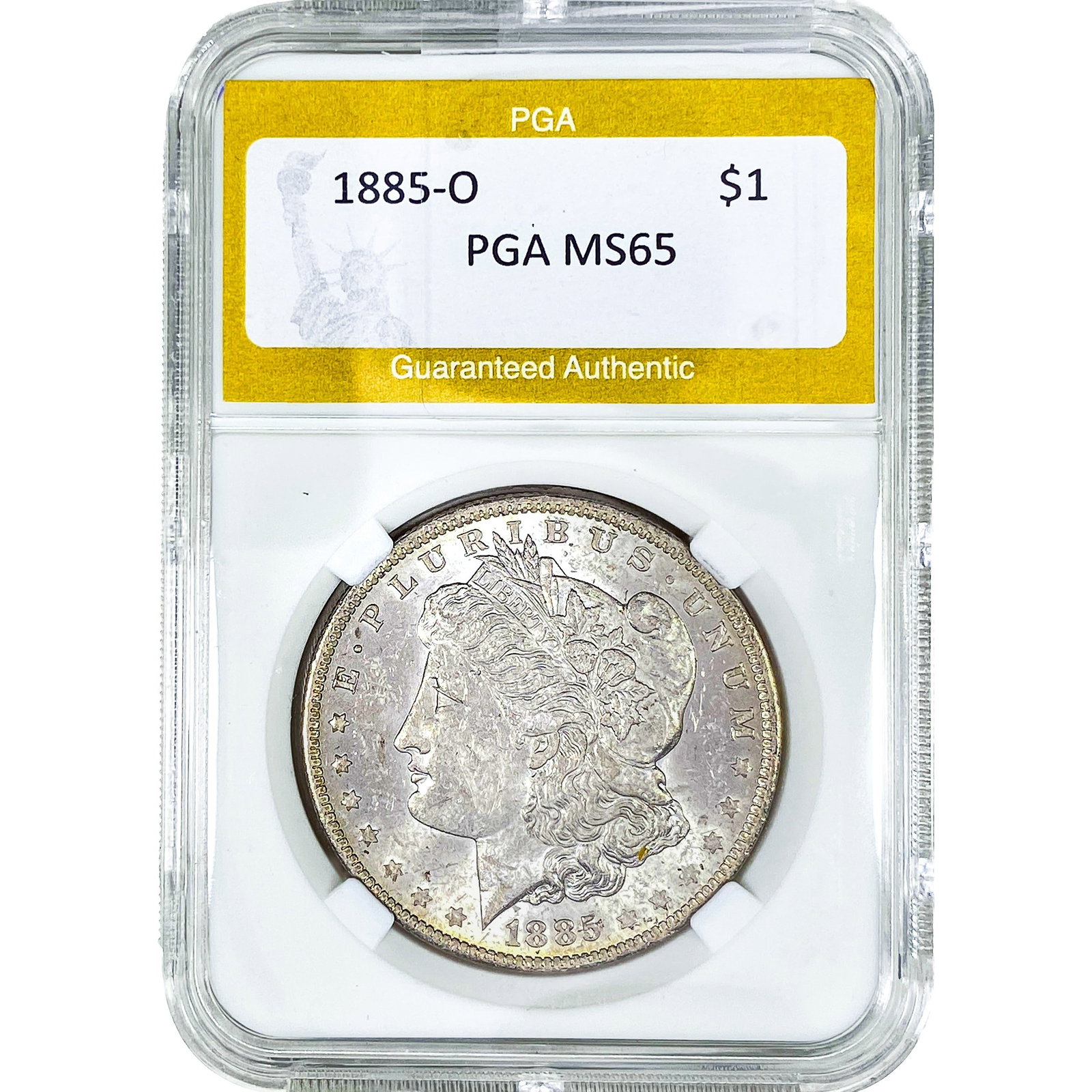1885-O Morgan Silver Dollar PGA MS67+: 1885-O Morgan Silver Dollar PGA MS67+