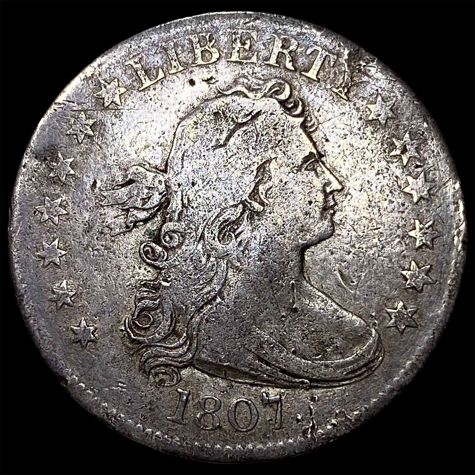 1807 Draped Bust Quarter NEARLY UNCIRCULATED (1 of 2)