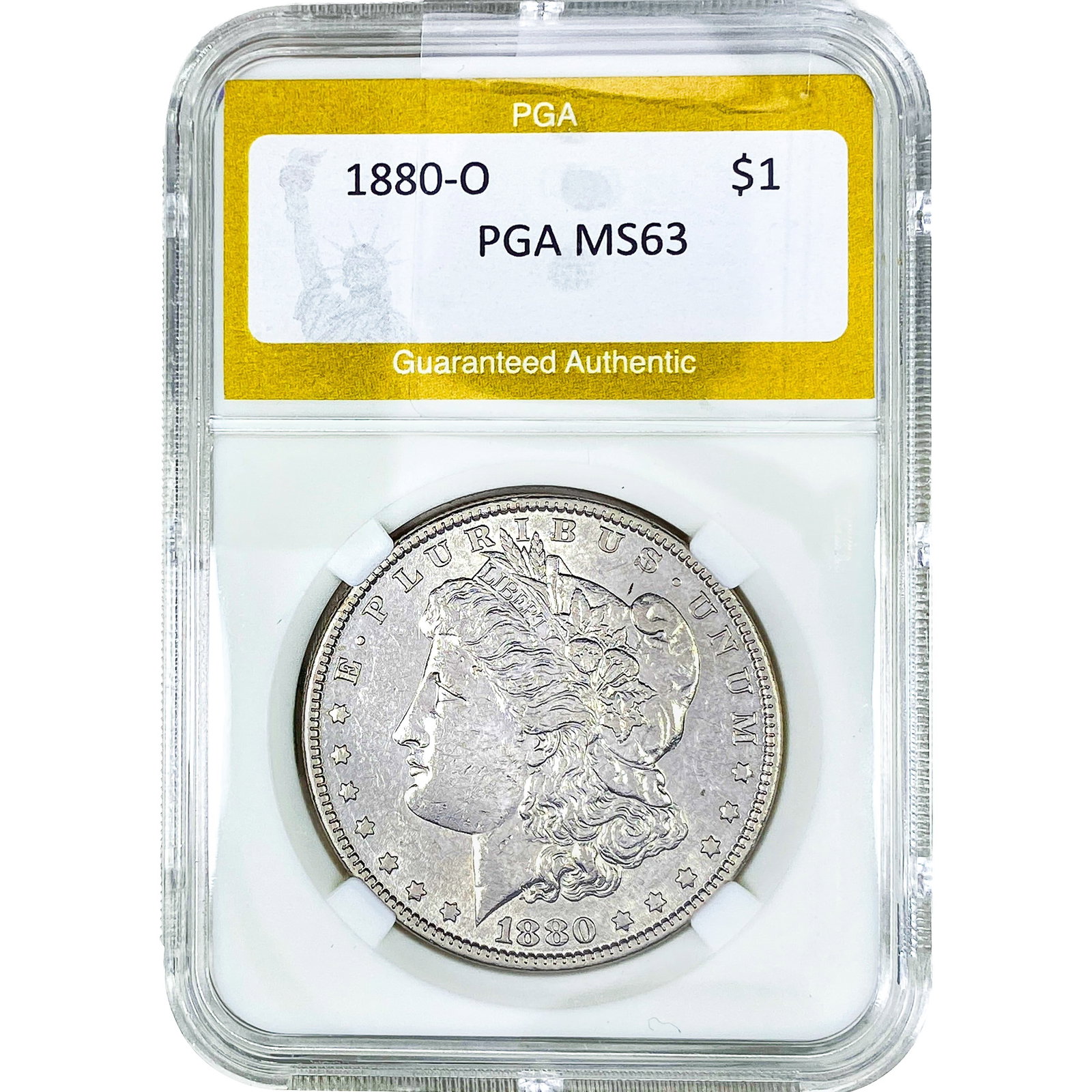 1880-O Morgan Silver Dollar PGA MS63: 1880-O Morgan Silver Dollar PGA MS63