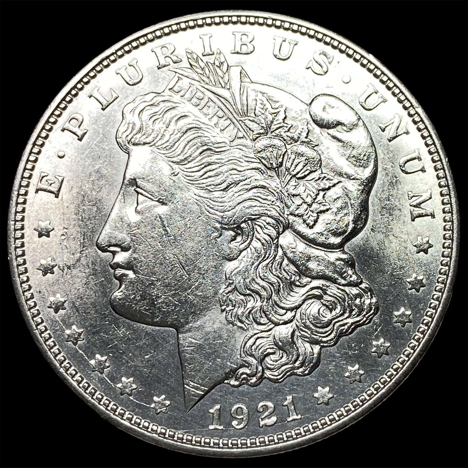 1921-D Silver Morgan Dollar ABOUT UNCIRCULATED (1 of 2)