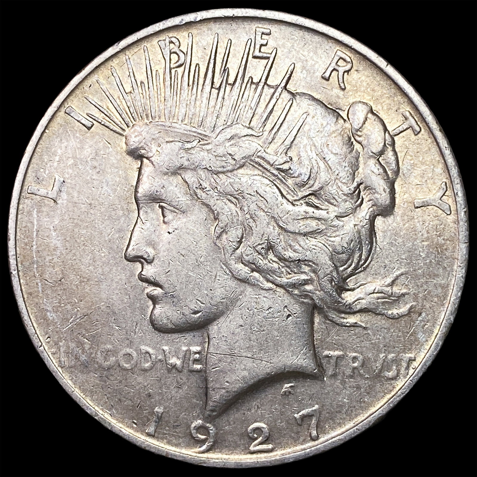 1927-D Peace Silver Dollar NEARLY UNCIRCULATED: 1927-D Peace Silver Dollar NEARLY UNCIRCULATED