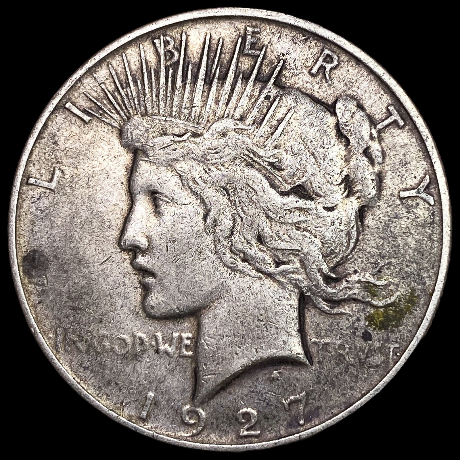 1927-D Silver Peace Dollar NEARLY UNCIRCULATED: 1927-D Silver Peace Dollar NEARLY UNCIRCULATED