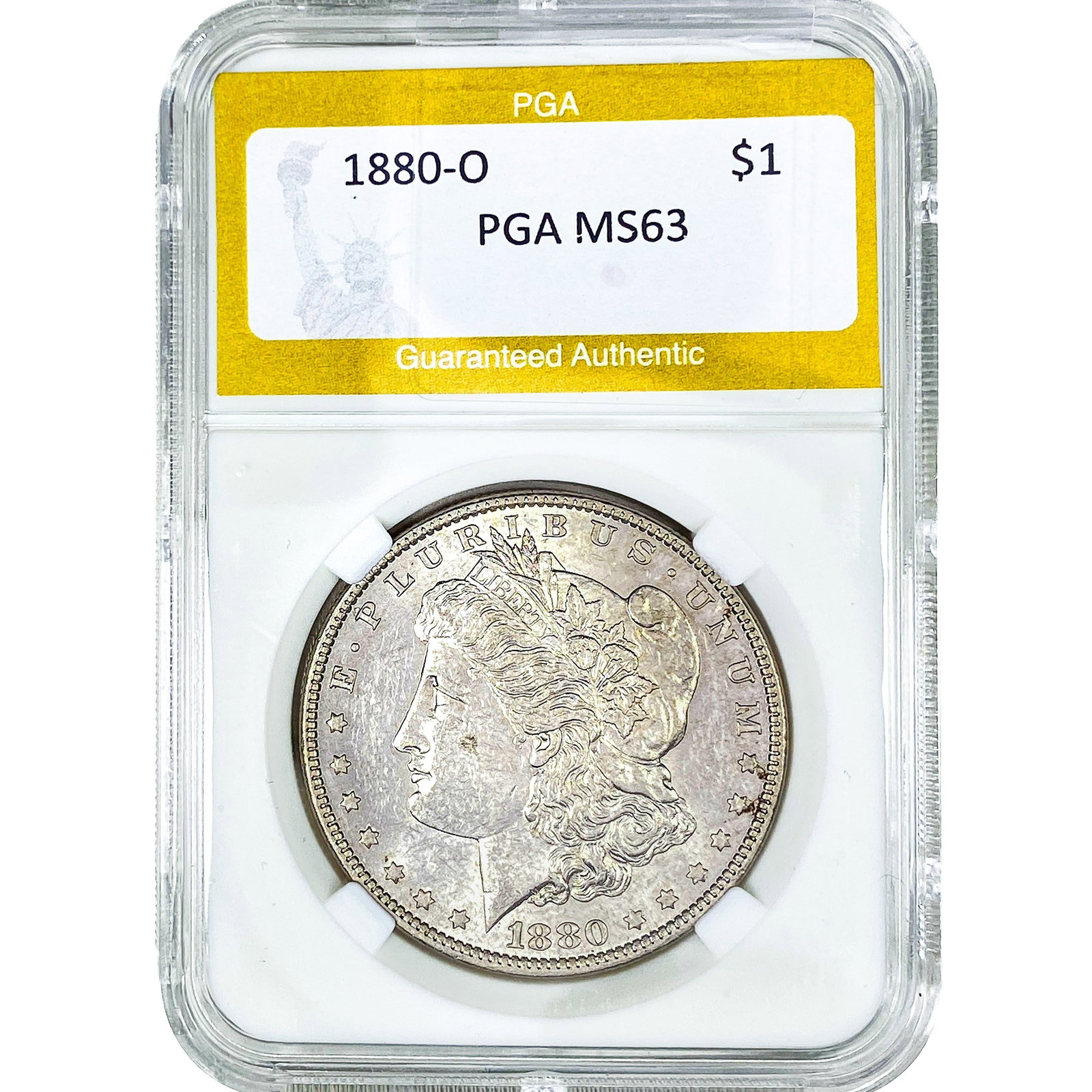 1880-O Morgan Silver Dollar PGA MS63