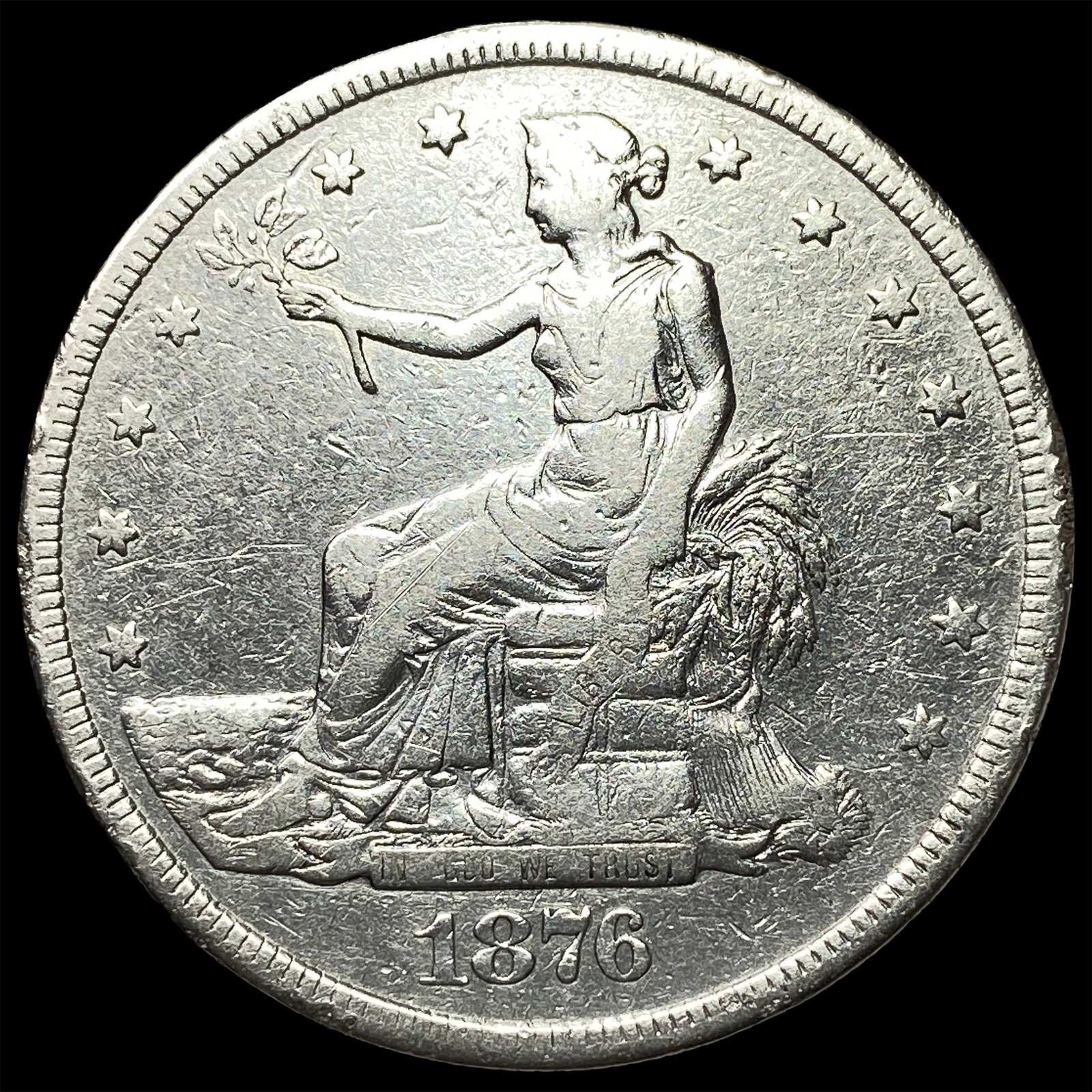 1876-S Silver Trade Dollar LIGHTLY CIRCULATED: 1876-S Silver Trade Dollar LIGHTLY CIRCULATED