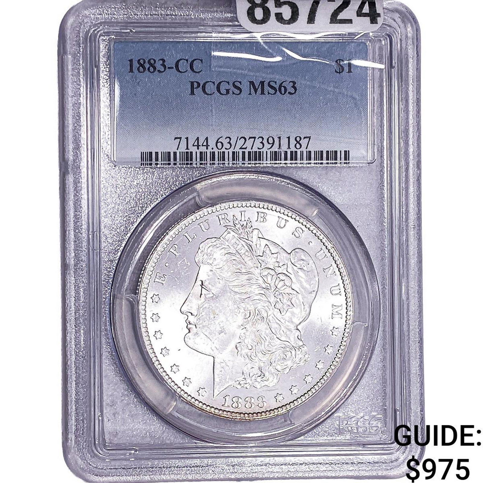 1883-CC Morgan Silver Dollar PCGS MS63 (1 of 2)