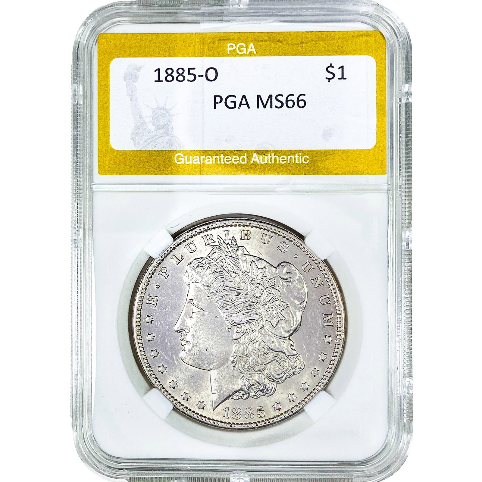 1885-O Morgan Silver Dollar PGA MS66: 1885-O Morgan Silver Dollar PGA MS66