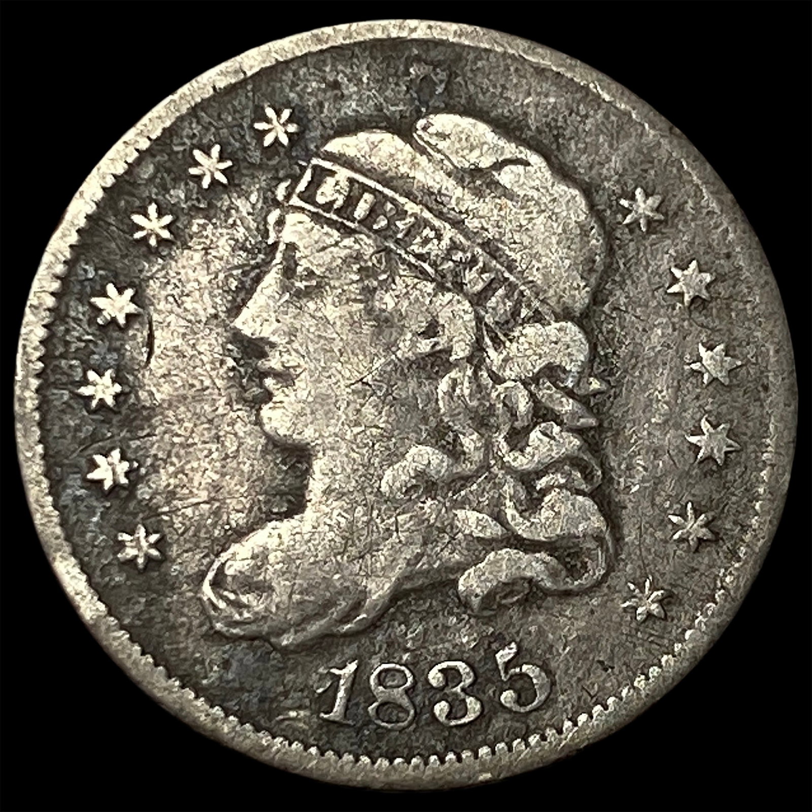 1835 Capped Bust Half Dime LIGHTLY CIRCULATED: 1835 Capped Bust Half Dime LIGHTLY CIRCULATED