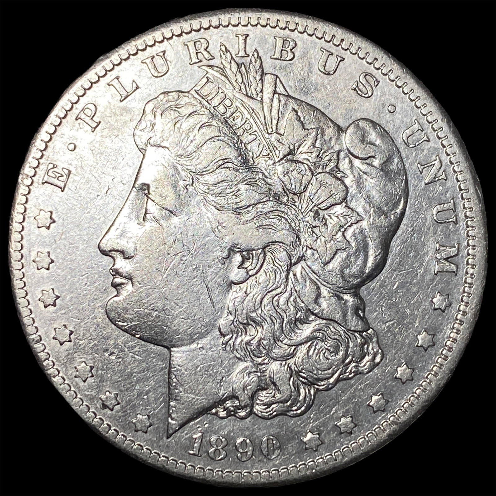 1890-CC Silver Morgan Dollar CLOSELY UNCIRCULATED: 1890-CC Silver Morgan Dollar CLOSELY UNCIRCULATED