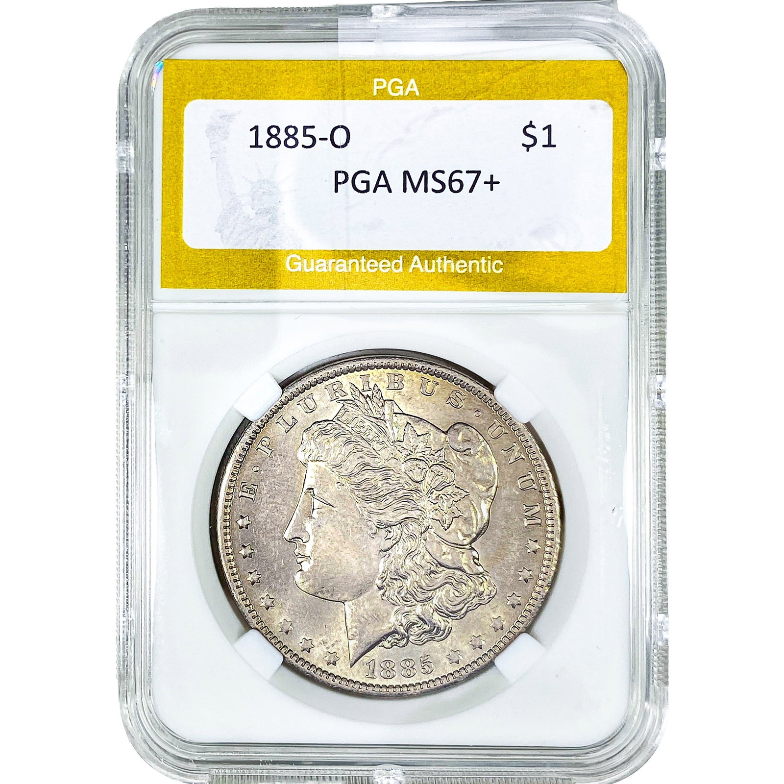 1885-O Morgan Silver Dollar PGA MS65: 1885-O Morgan Silver Dollar PGA MS65