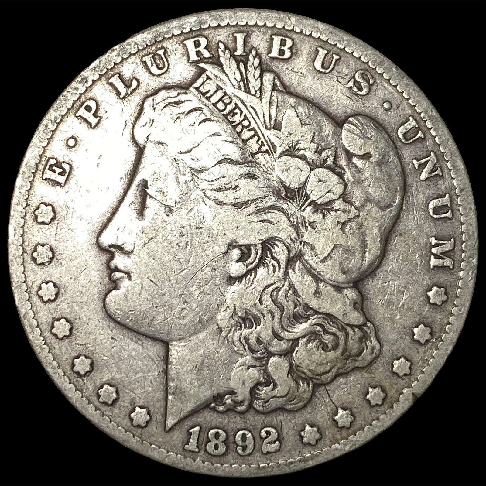 1892-CC Silver Morgan Dollar LIGHTLY CIRCULATED