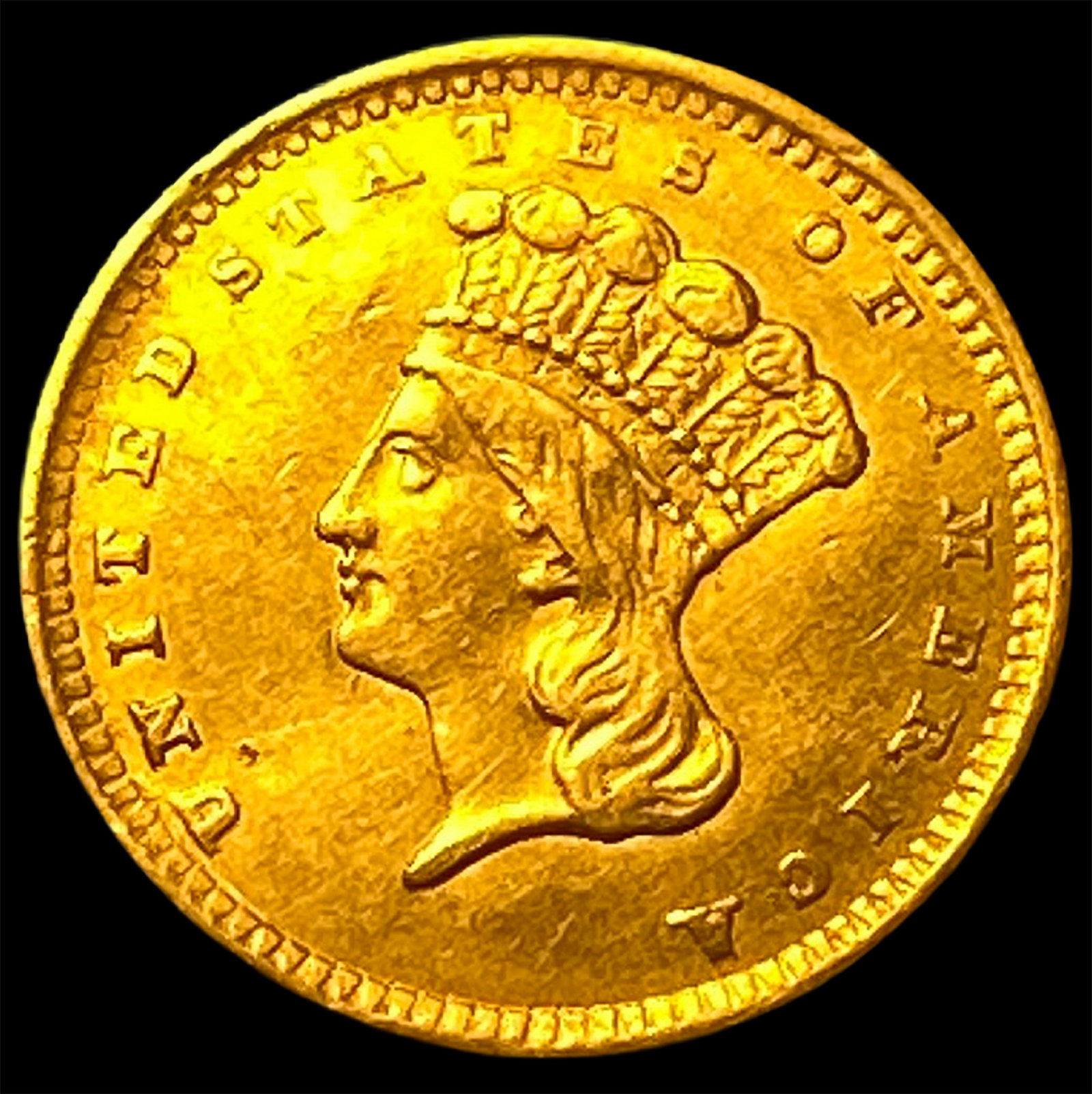 1856 Gold $1 Indian Princess Type 3 UNCIRCULATED (1 of 2)