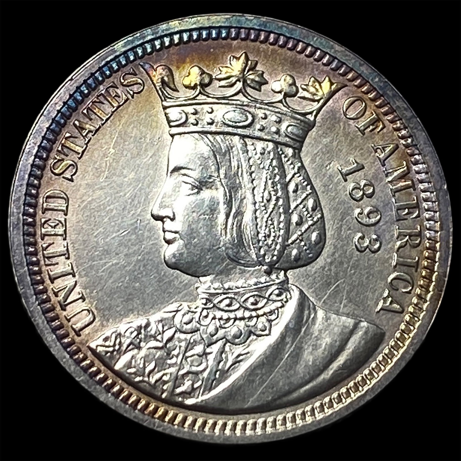 1893 Silver Isabella Quarter CHOICE BU (1 of 2)