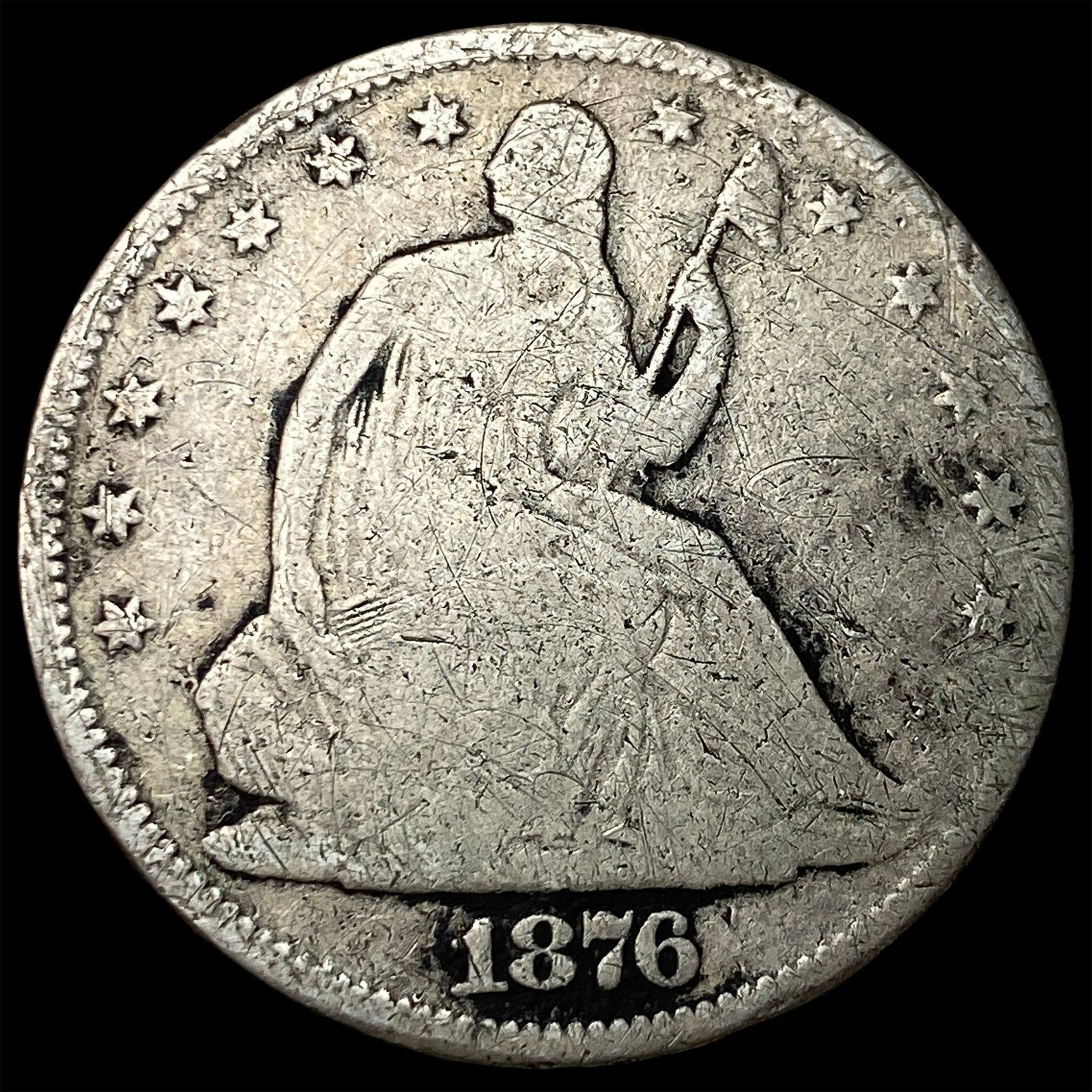 1876 Seated Liberty Half Dollar NICELY CIRCULATED: 1876 Seated Liberty Half Dollar NICELY CIRCULATED