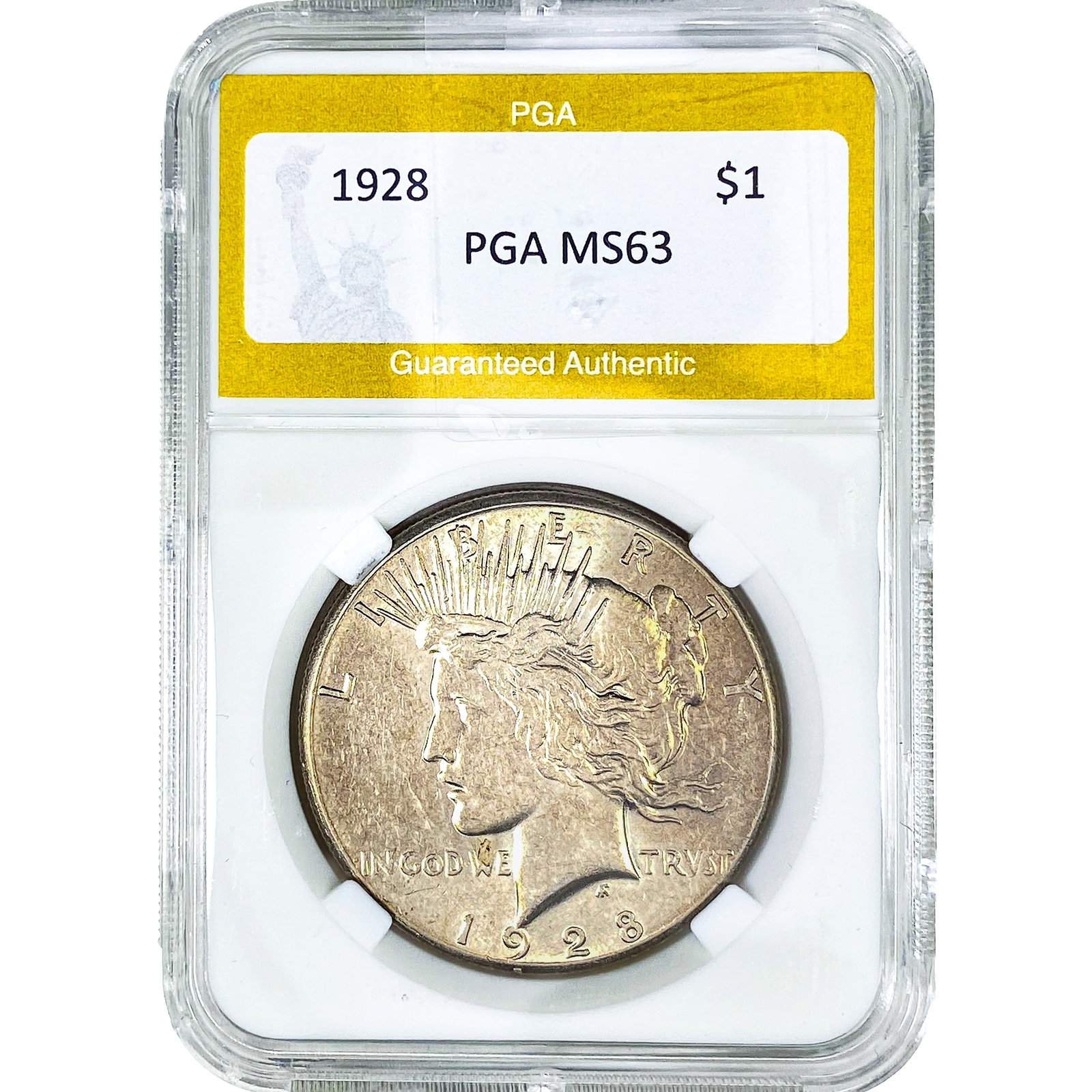 1928 Silver Peace Dollar PGA MS63 (1 of 2)