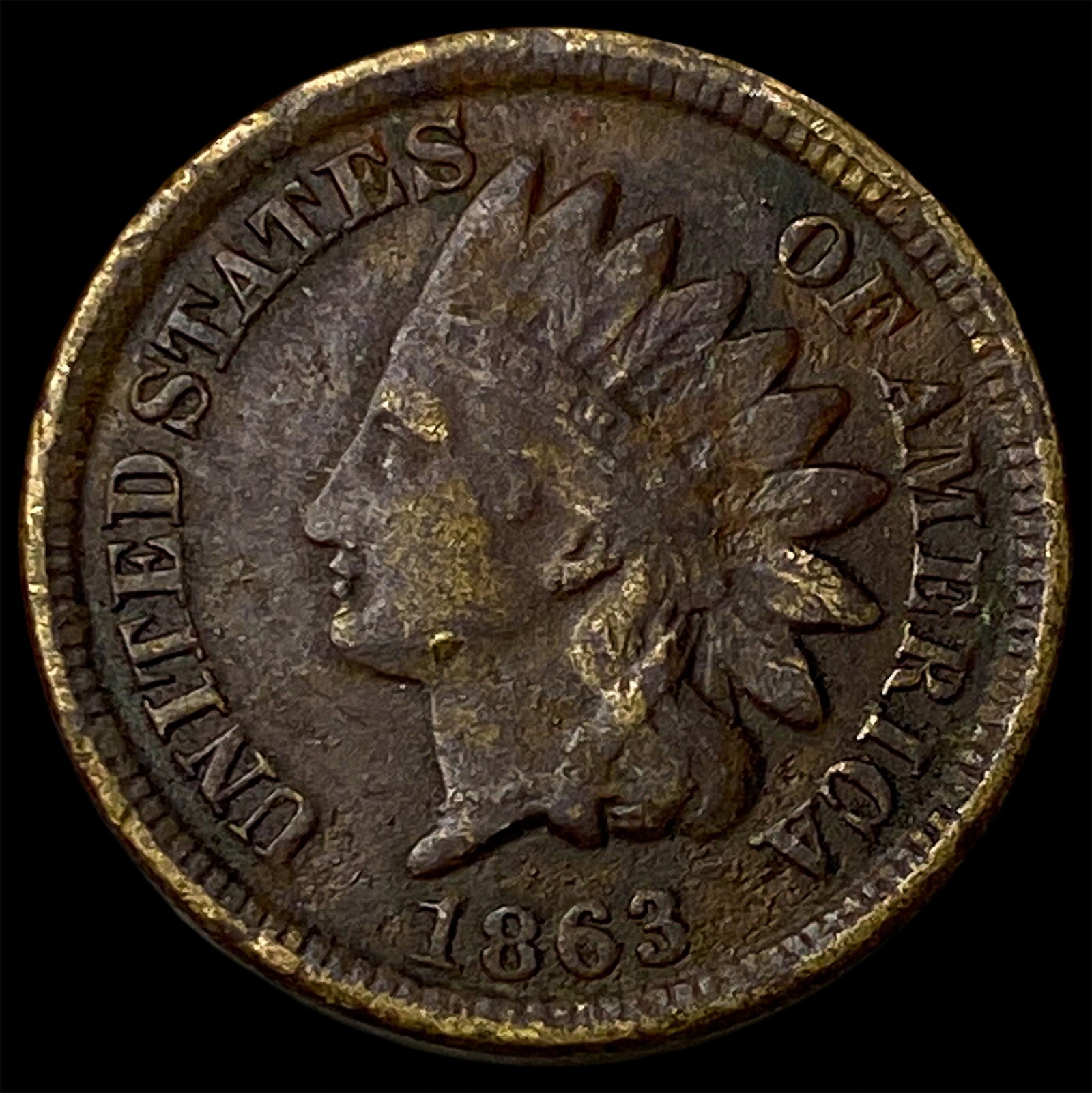 1863 Indian Head Cent NEARLY UNCIRCULATED