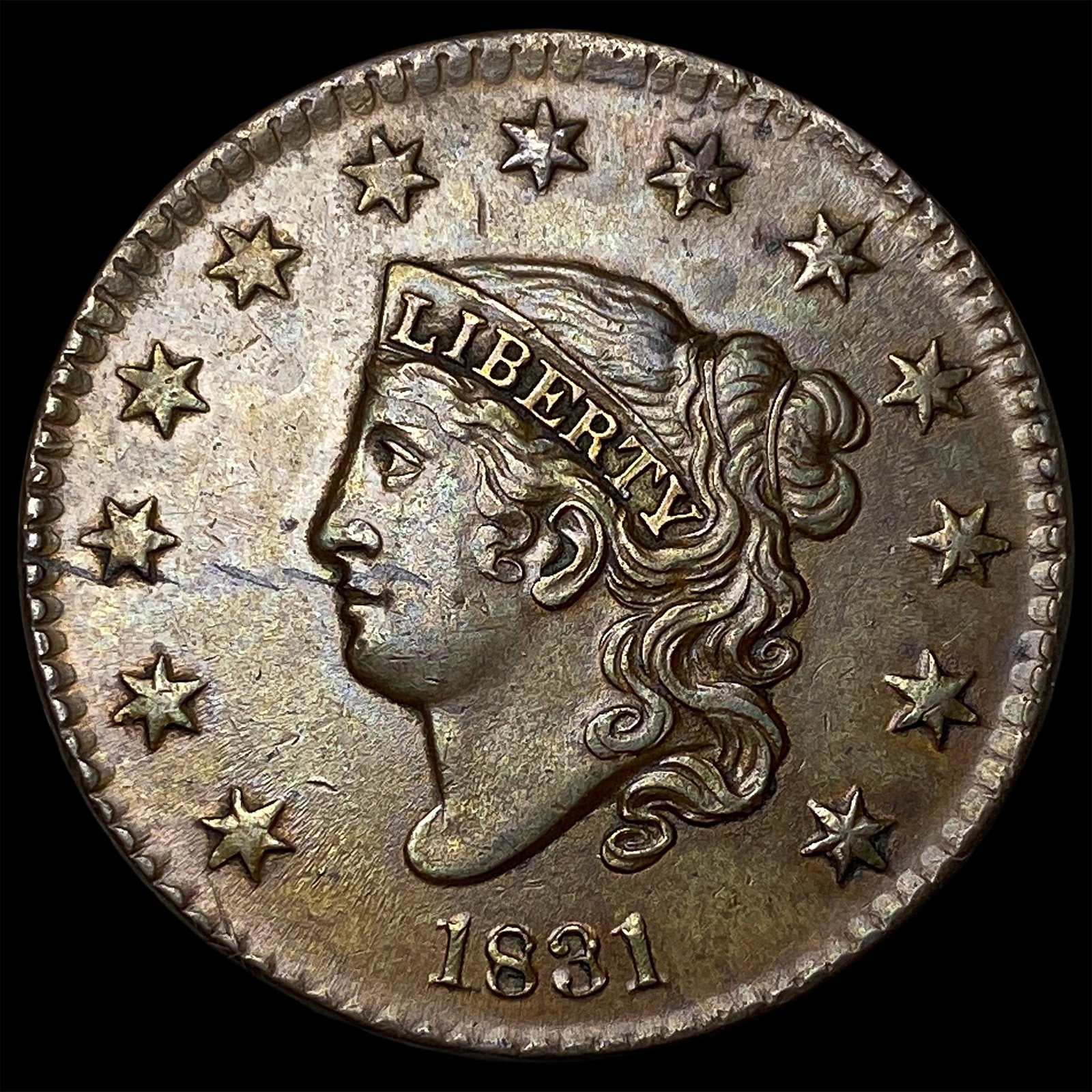 1831 Coronet Head Large Cent CLOSELY UNCIRCULATED (1 of 2)