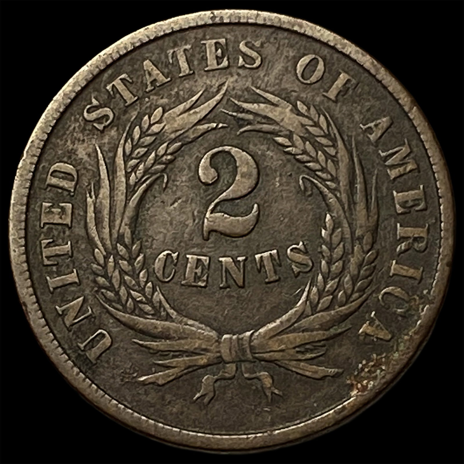 1864 Two-Cent Piece ABOUT UNCIRCULATED - 2