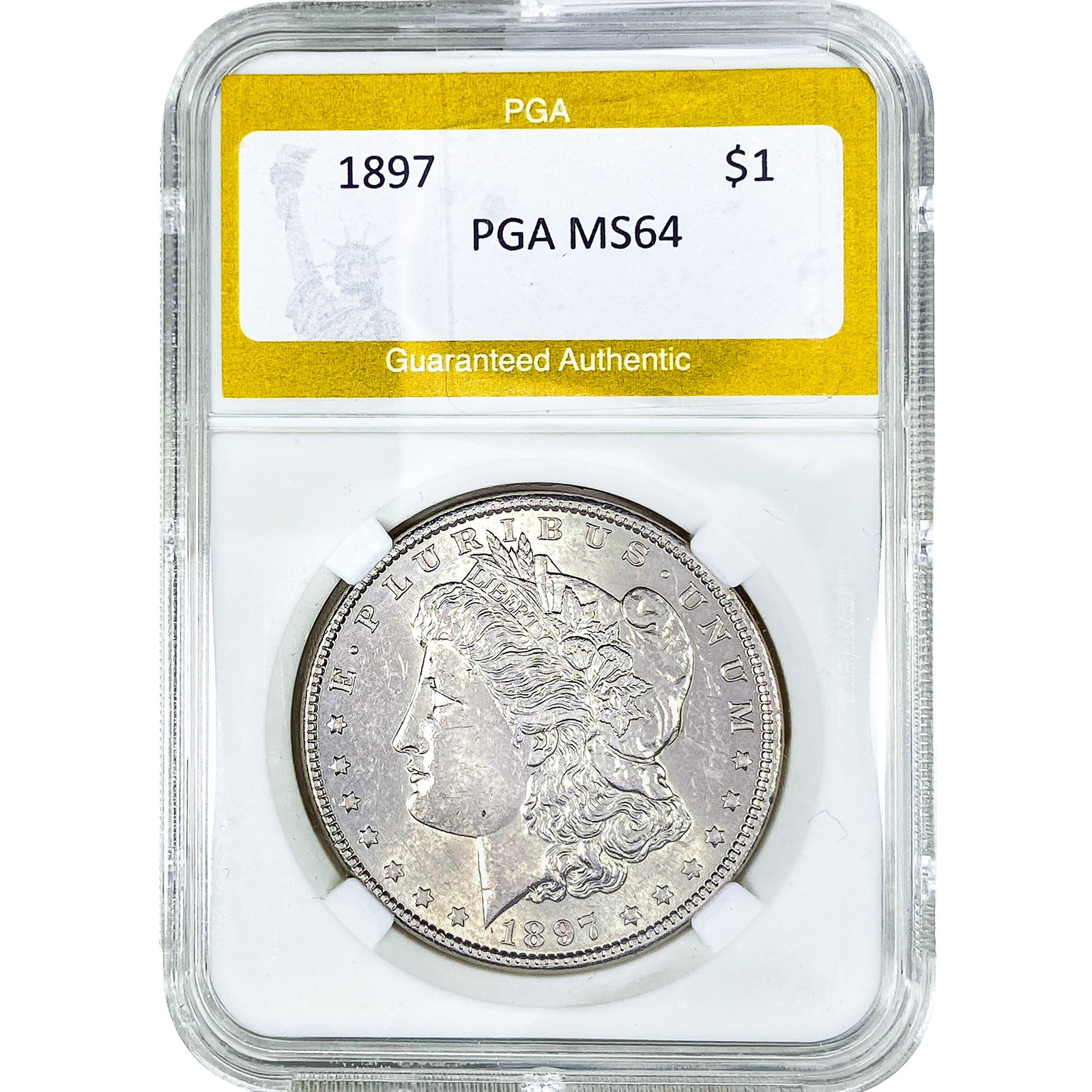 1897 Morgan Silver Dollar PGA MS64: 1897 Morgan Silver Dollar PGA MS64