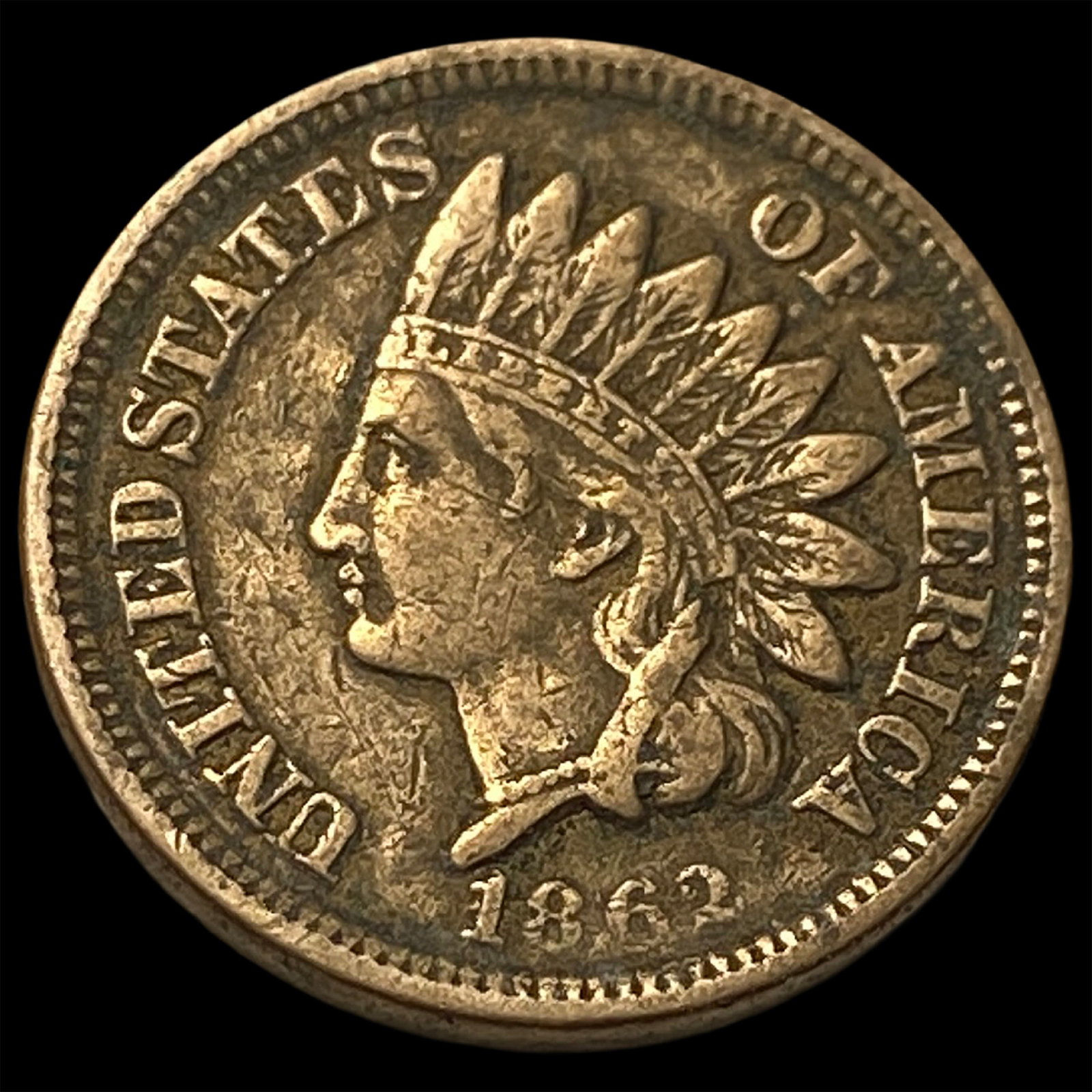 1862 Indian Head Cent CLOSELY UNCIRCULATED (1 of 2)