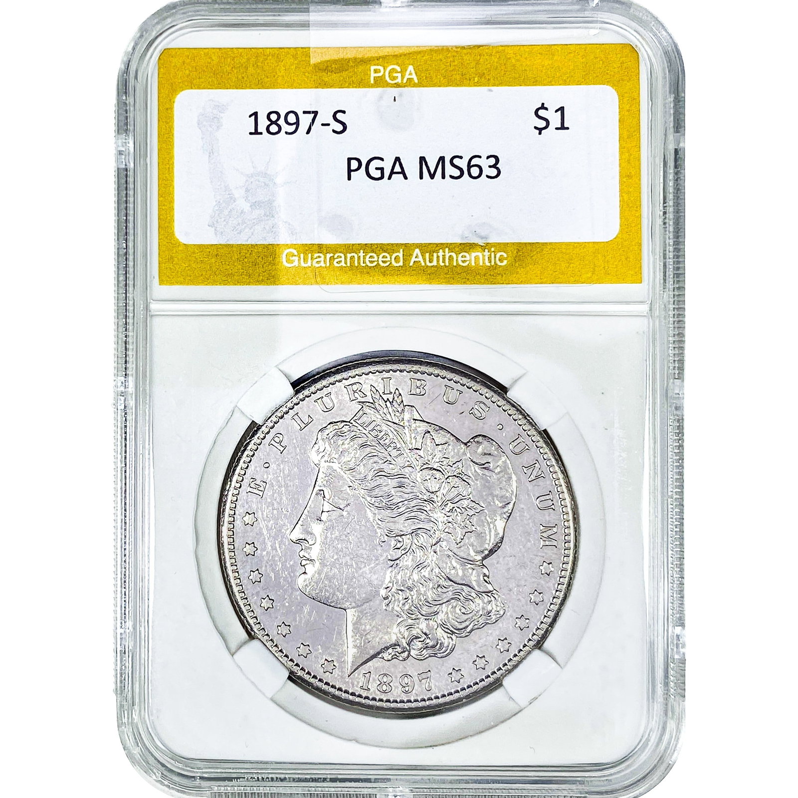 1897-S Morgan Silver Dollar PGA MS63