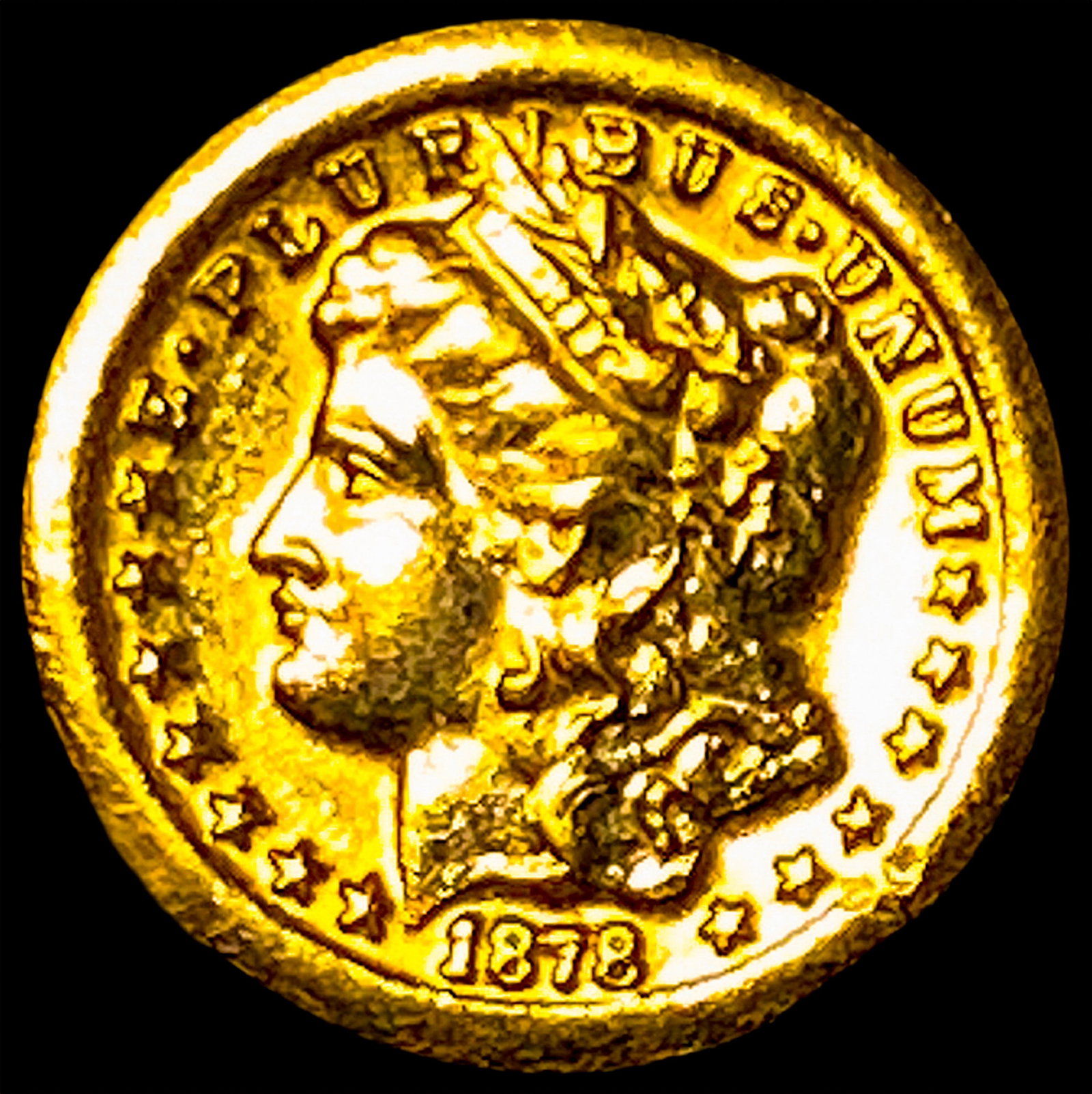 1878 Gold Morgan Dollar Token UNCIRCULATED: 1878 Gold Morgan Dollar Token UNCIRCULATED